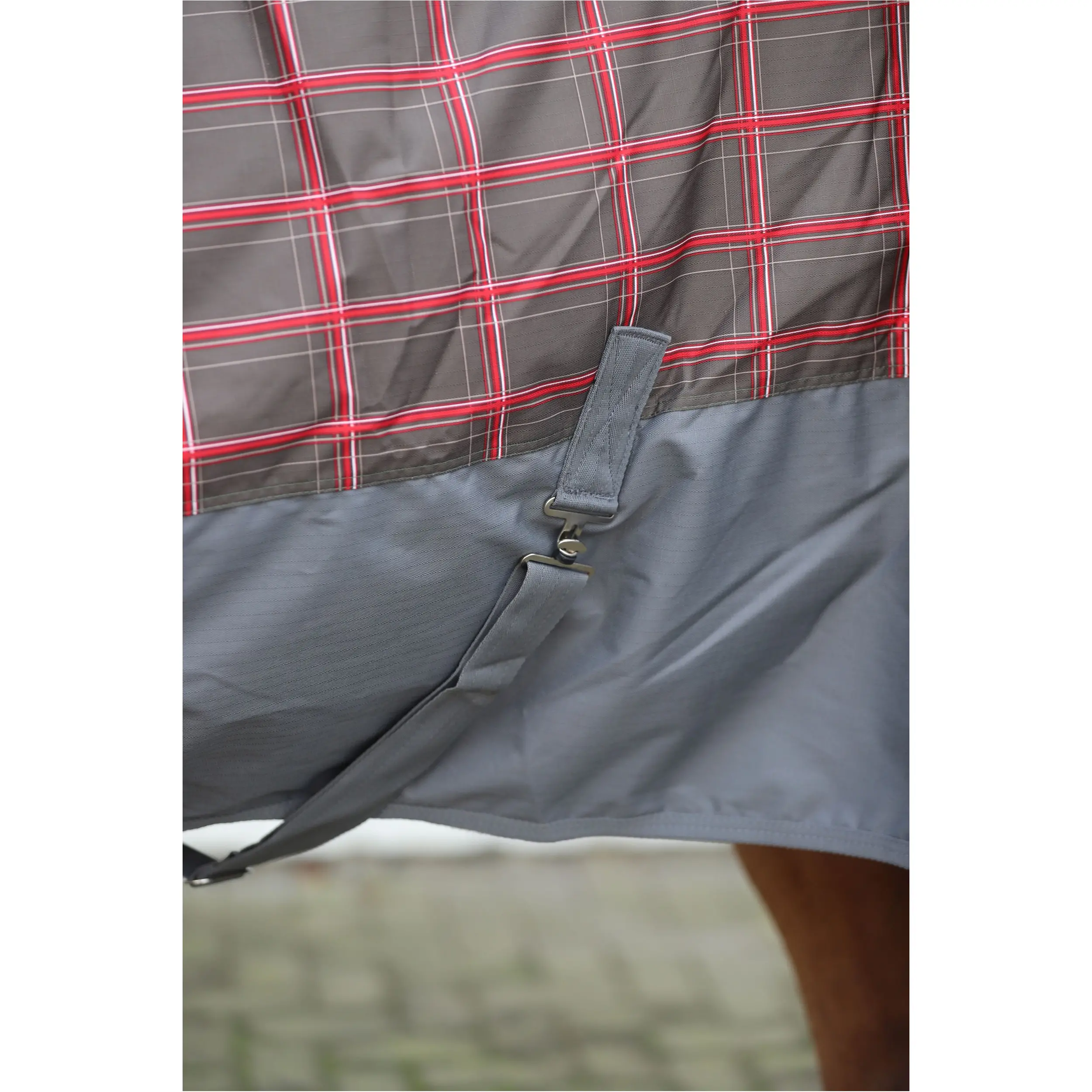 Outdoordecke High Neck 600D IRHCustomized grey check/grey