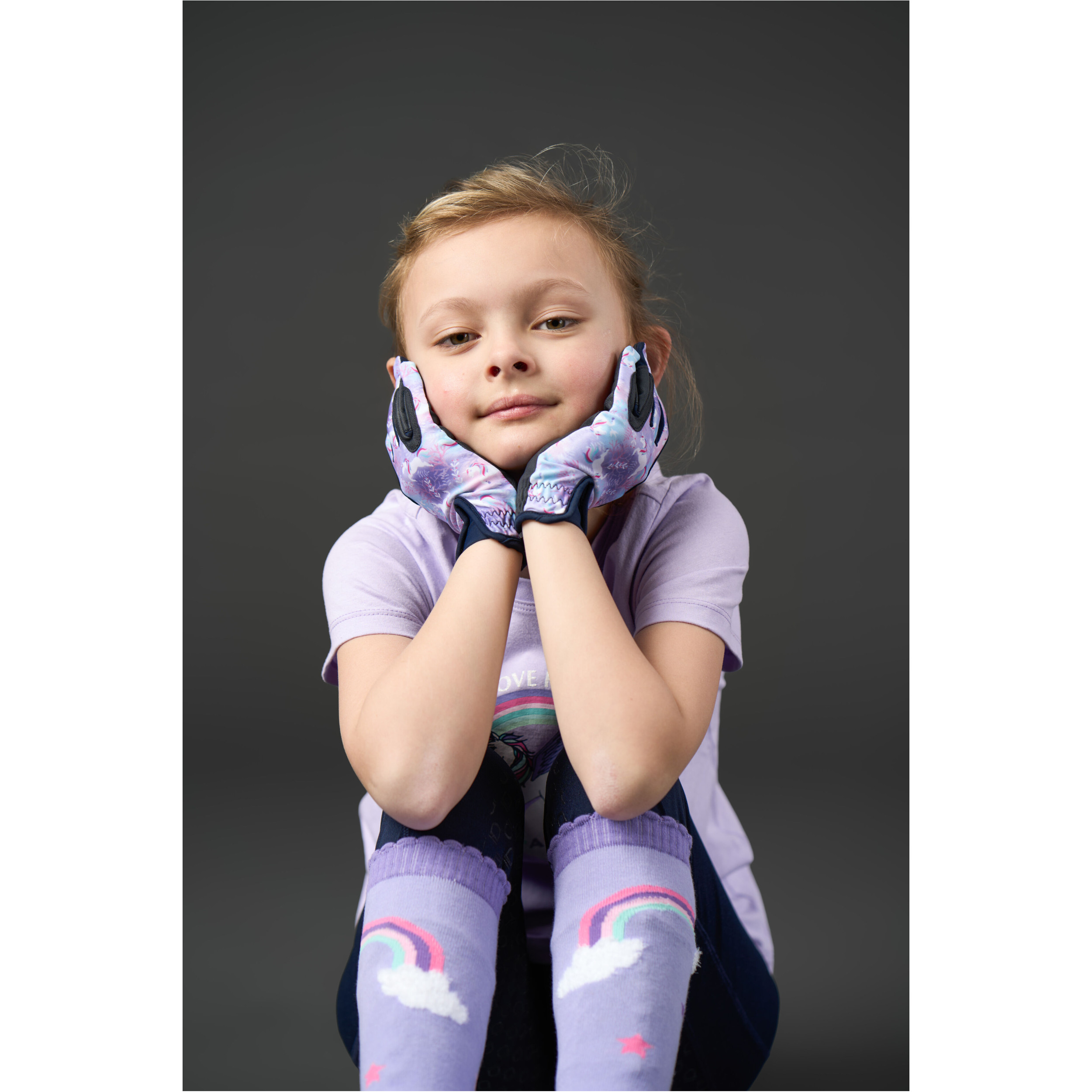 Kinder Reithandschuhe ARLO lavender