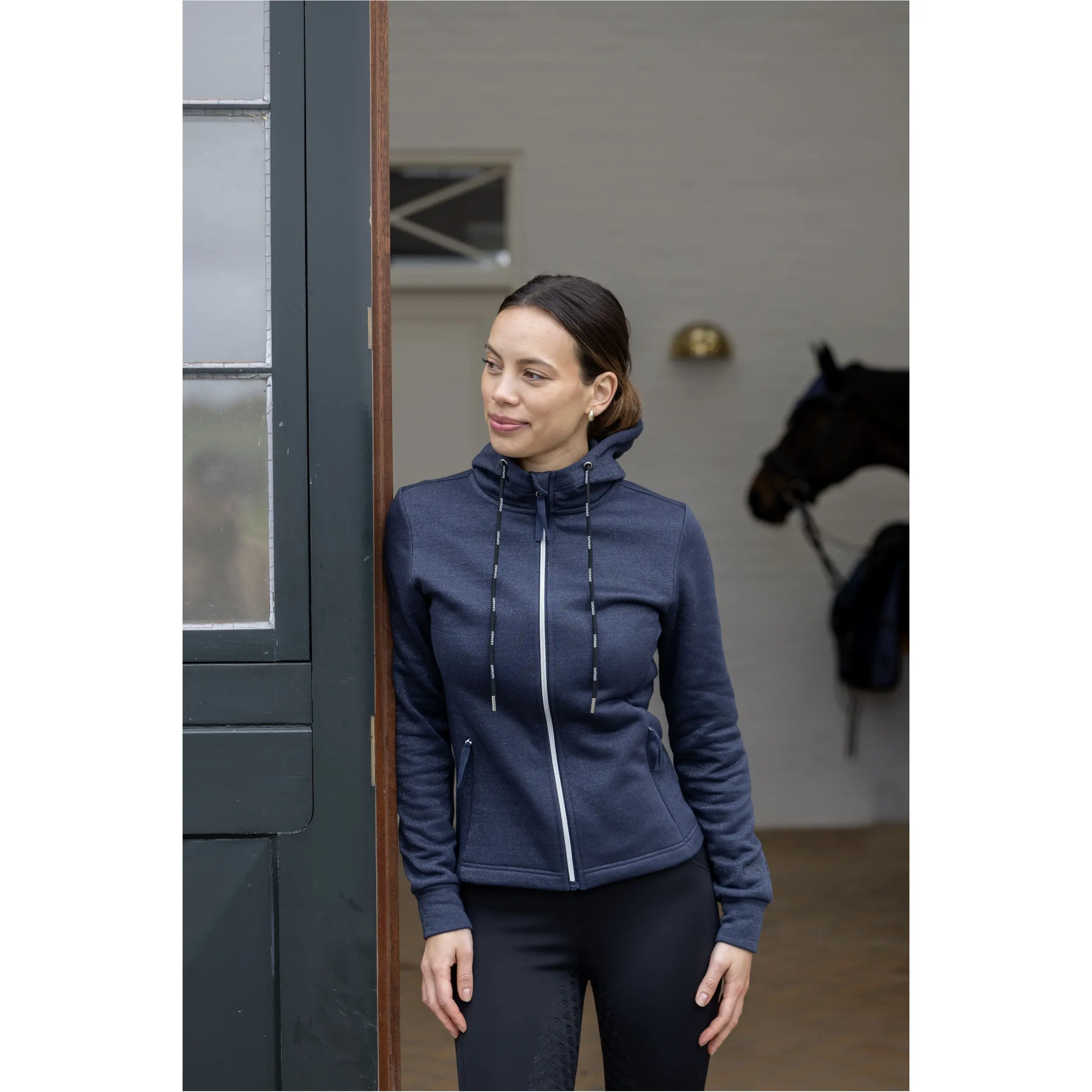 Damen Kapuzenpullover mit Reißverschluss NATALIE navy