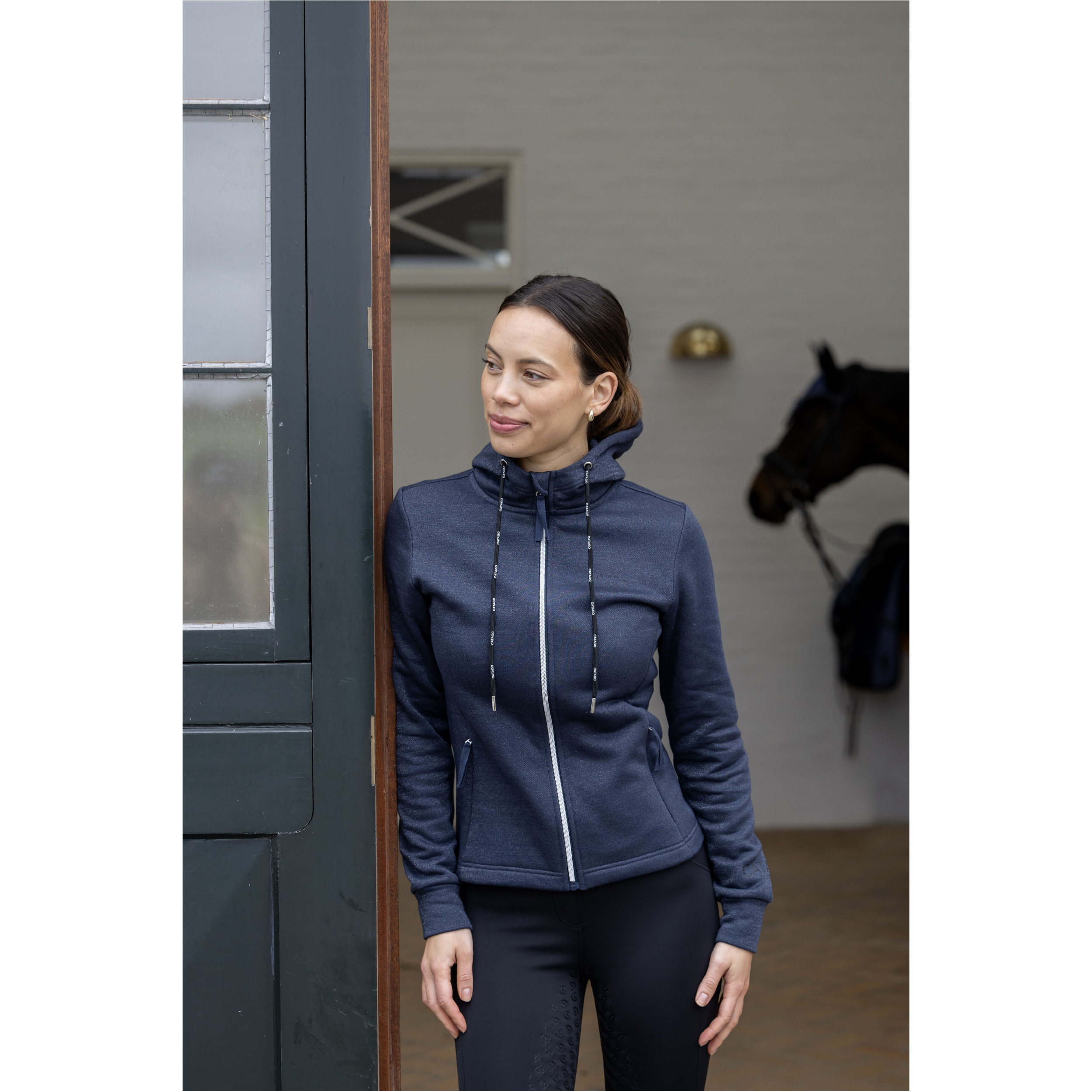 Damen Kapuzenpullover mit Reißverschluss NATALIE navy
