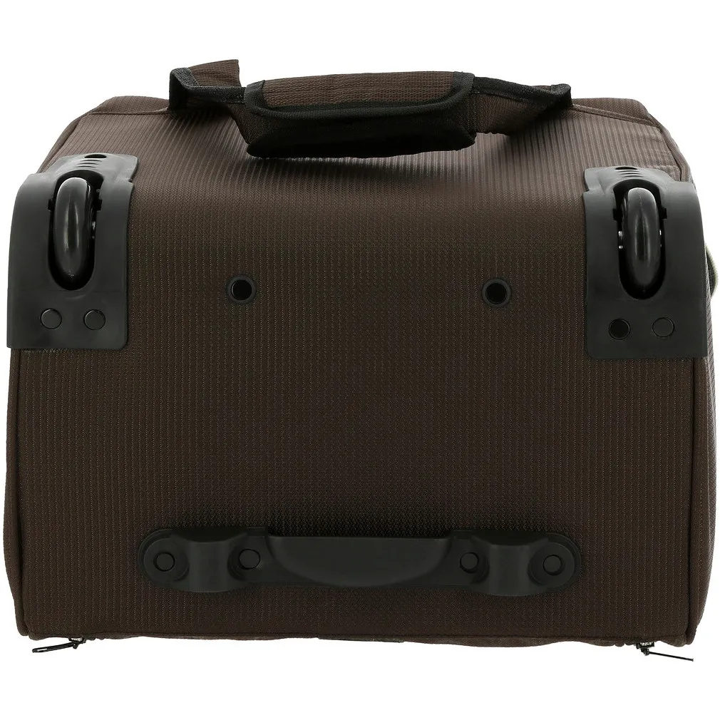 Putztasche mit Rollen braun