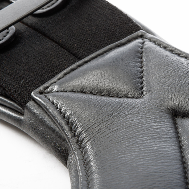 Lederkurzgurt mit Elast COMFORT Softleder schwarz Lederkurzgurt mit Elast COMFORT Softleder schwarz