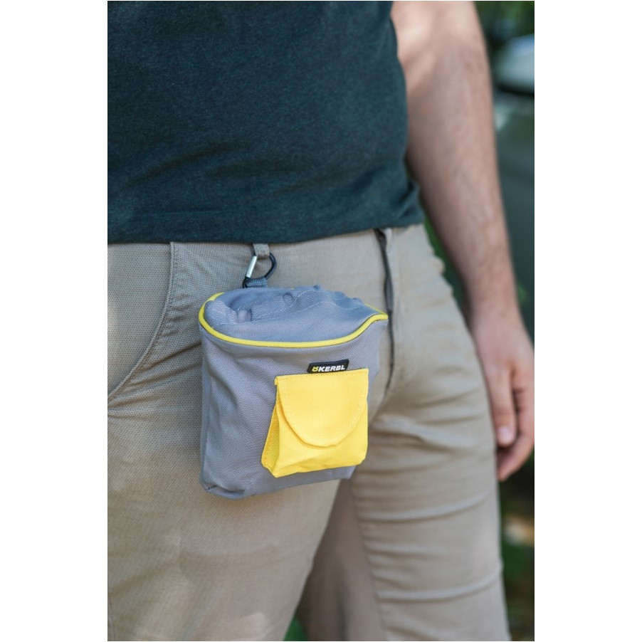 Futtertasche PRO grau/gelb 14x11x14cm
