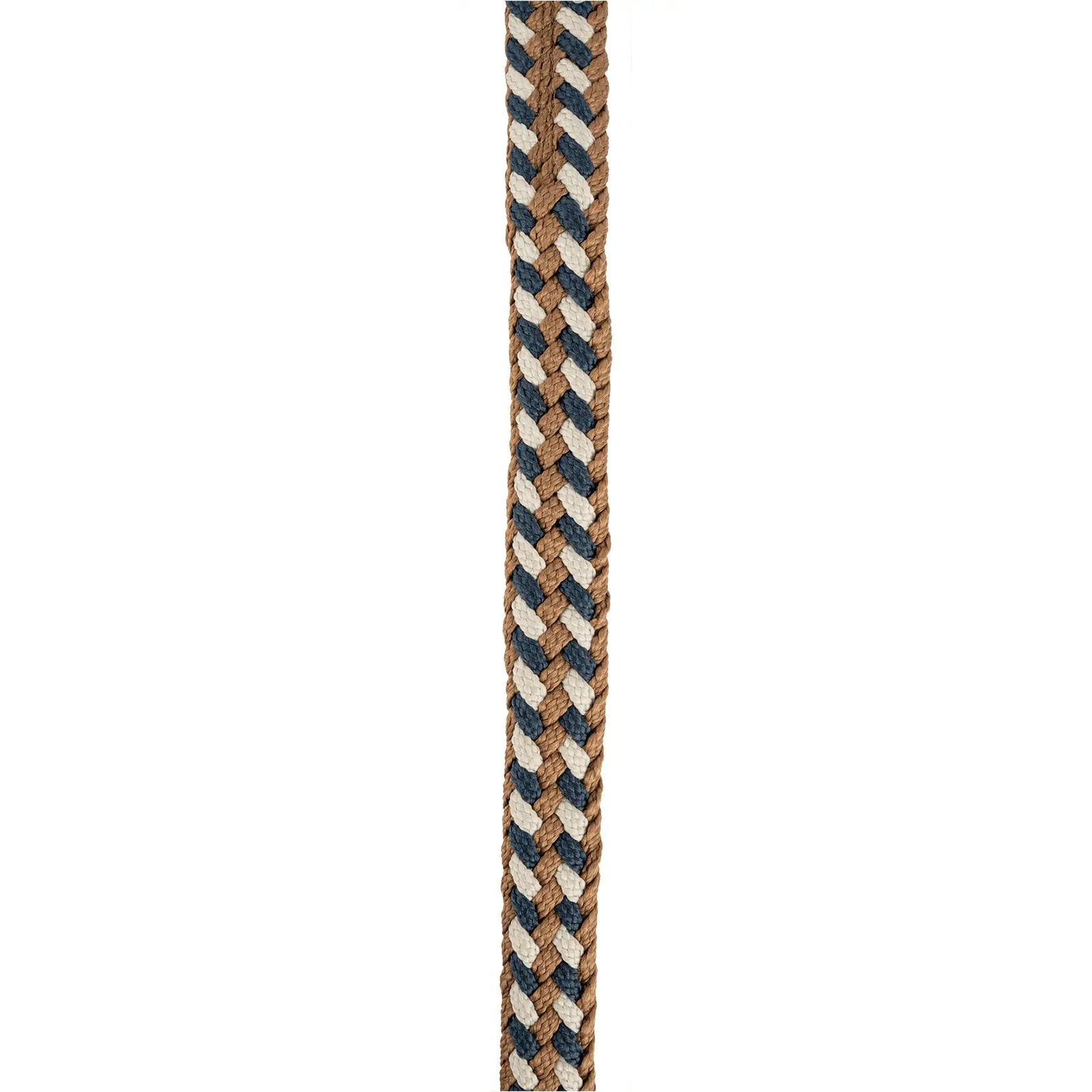 Anbindestrick mit Karabiner PLUS dunkle Beschläge nachtblau/beige/cappuccino 200cm