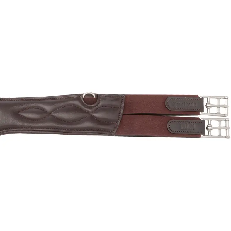 Sattelgurt mit Bauchlatz und Elast SOFT'N SAFE Softleder braun