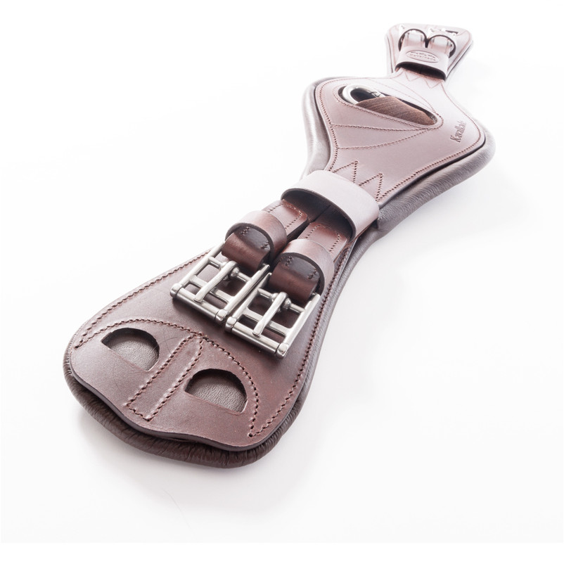 Lederkurzgurt geölt mit Elast JULIUS braun