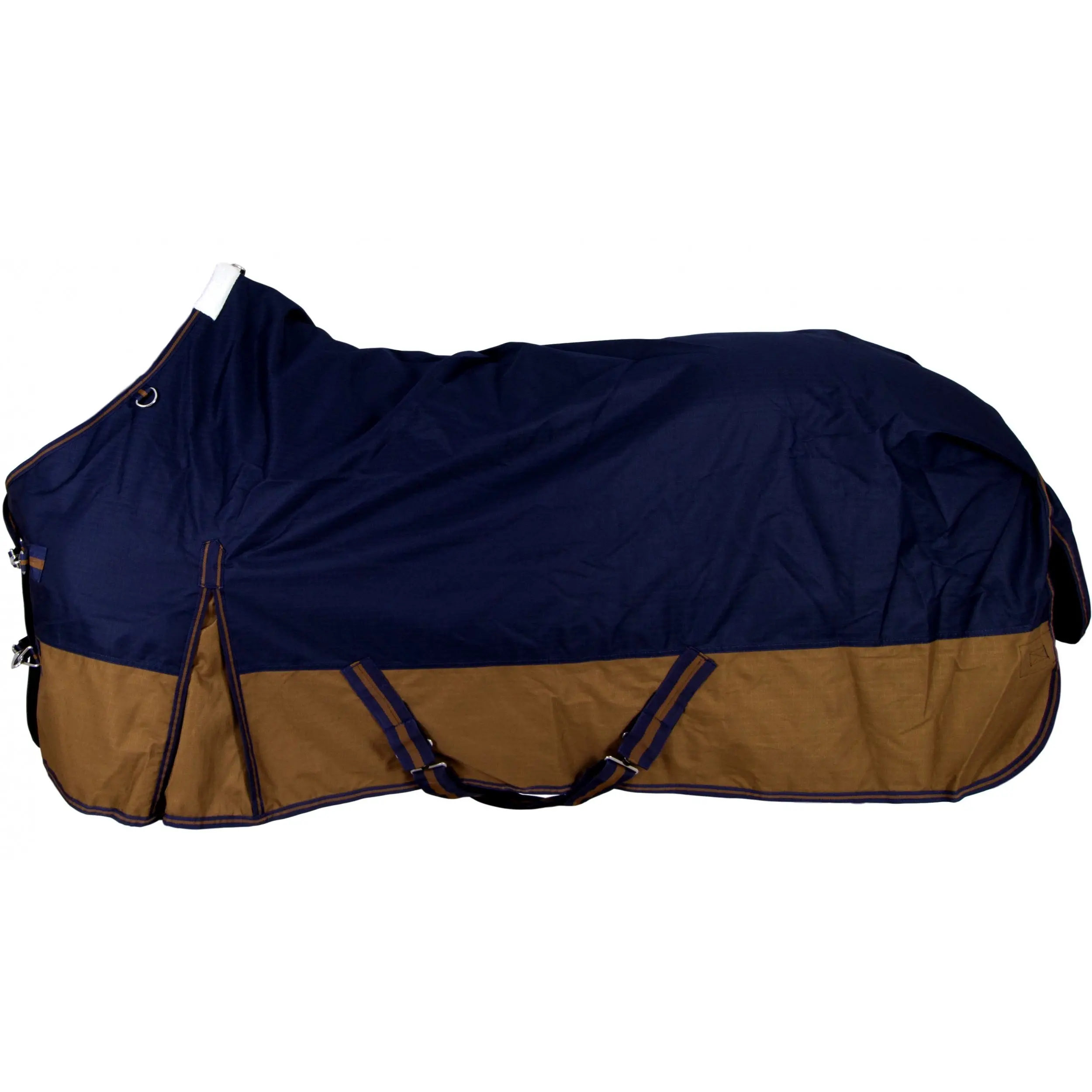 Winterdecke Full Neck 300g Füllung 600D BASICLINE dunkelblau/braun - Posten Winterdecke Full Neck 300g Füllung 600D BASICLINE dunkelblau/braun - Posten