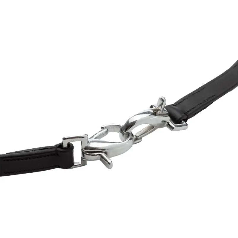 Ausbinder Leder mit Gummiring schwarz