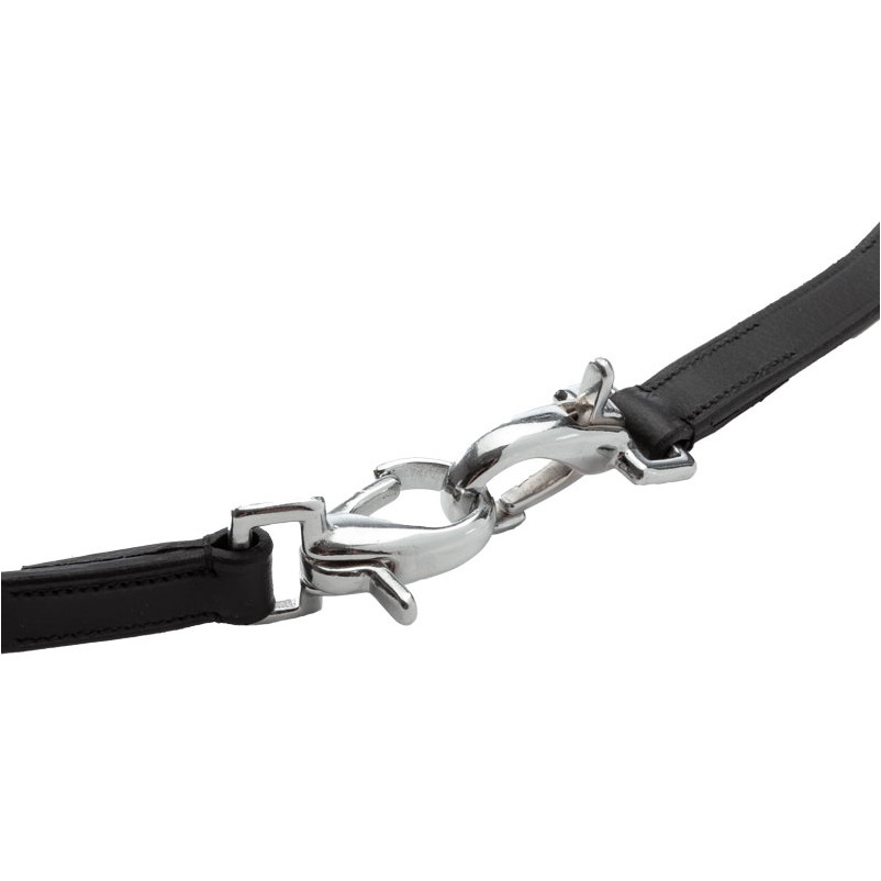 Ausbinder Leder mit Gummiring schwarz