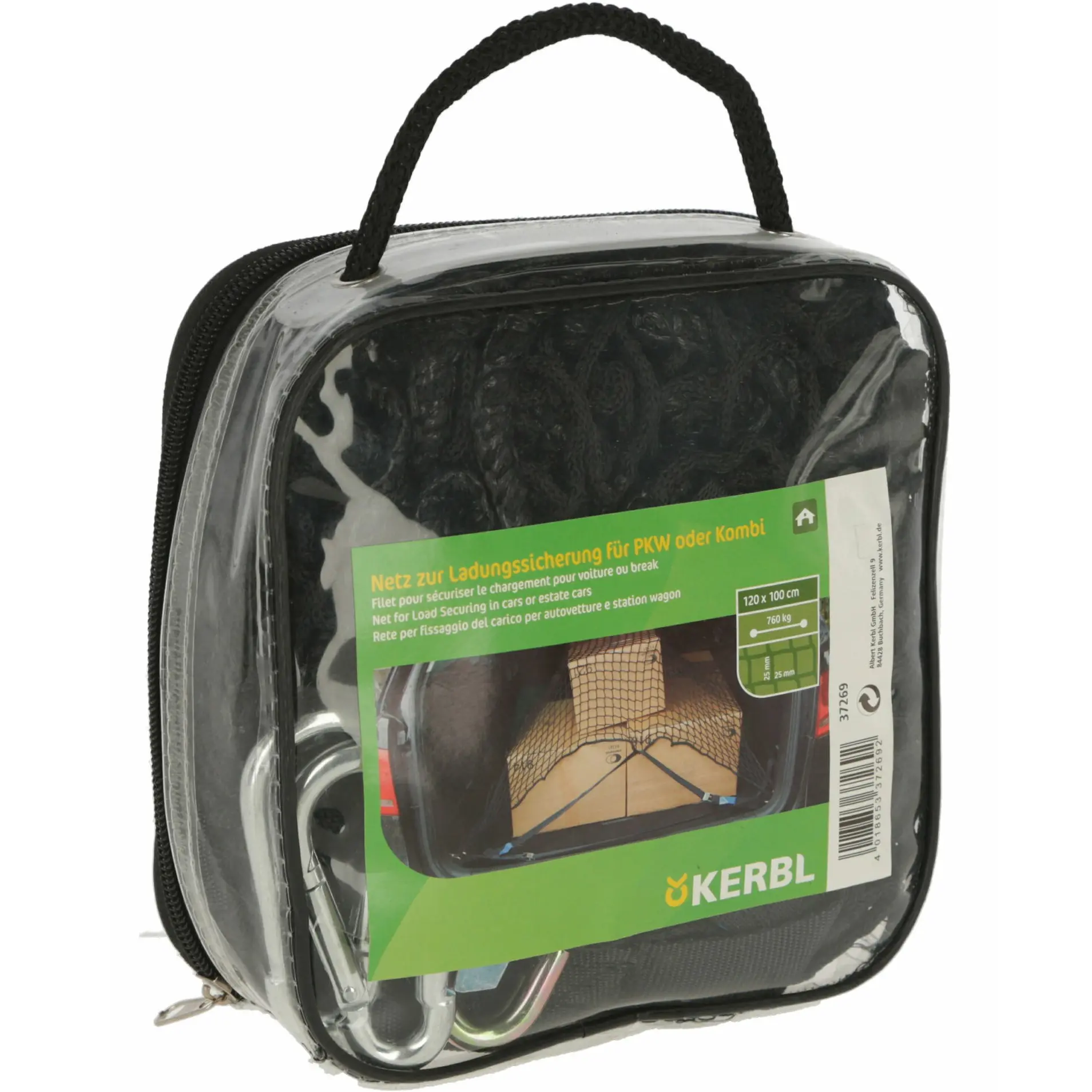 Netz zur Ladungssicherung für Pkw Kombi inkl. Zurrgurte schwarz