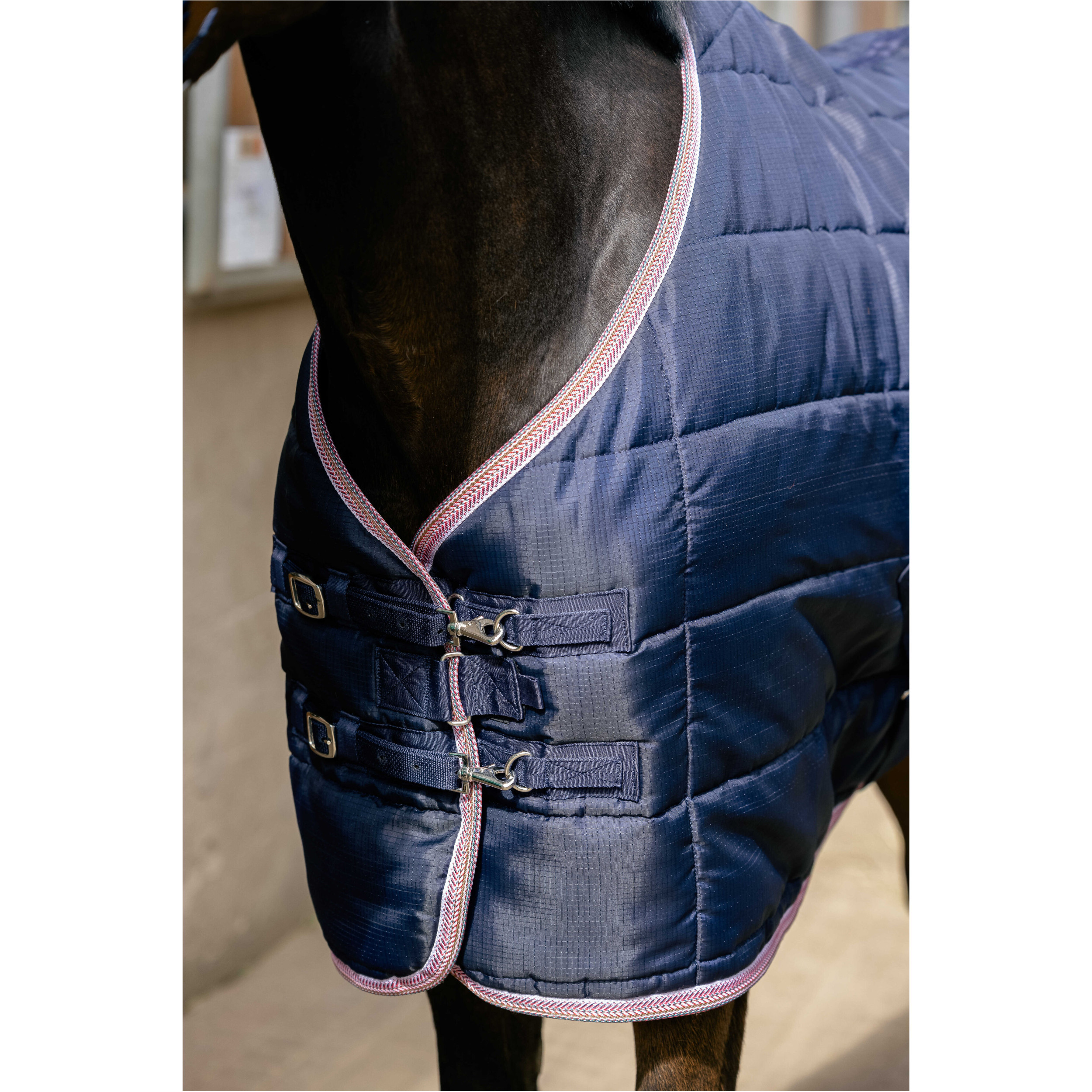 Stalldecke 50g Füllung 250D AZTEC navy