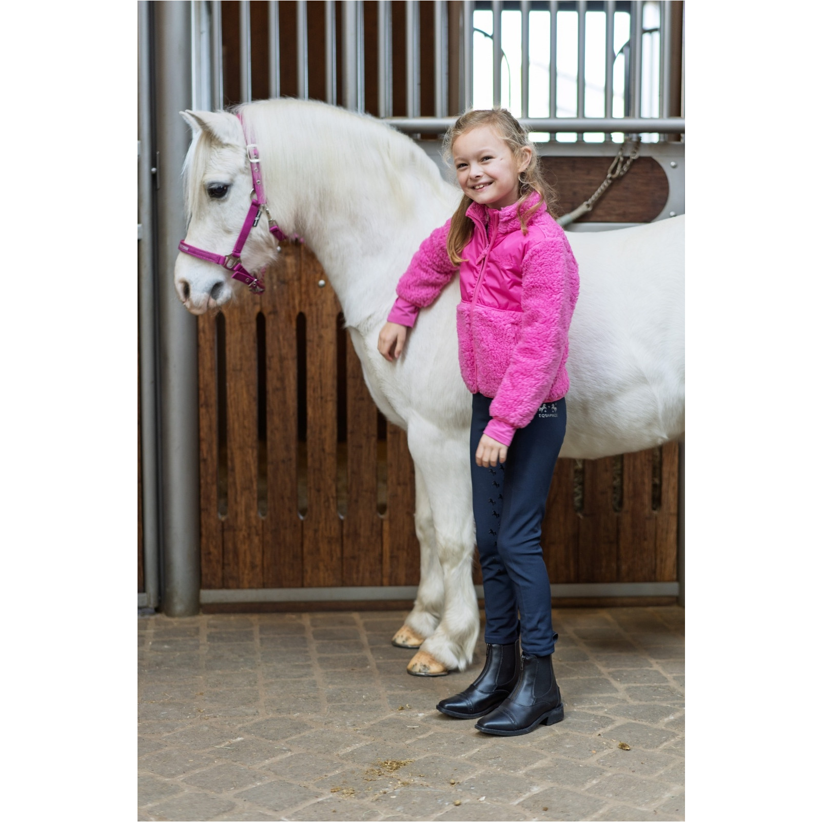 Kinder Teddyreitjacke VEGA phlox pink