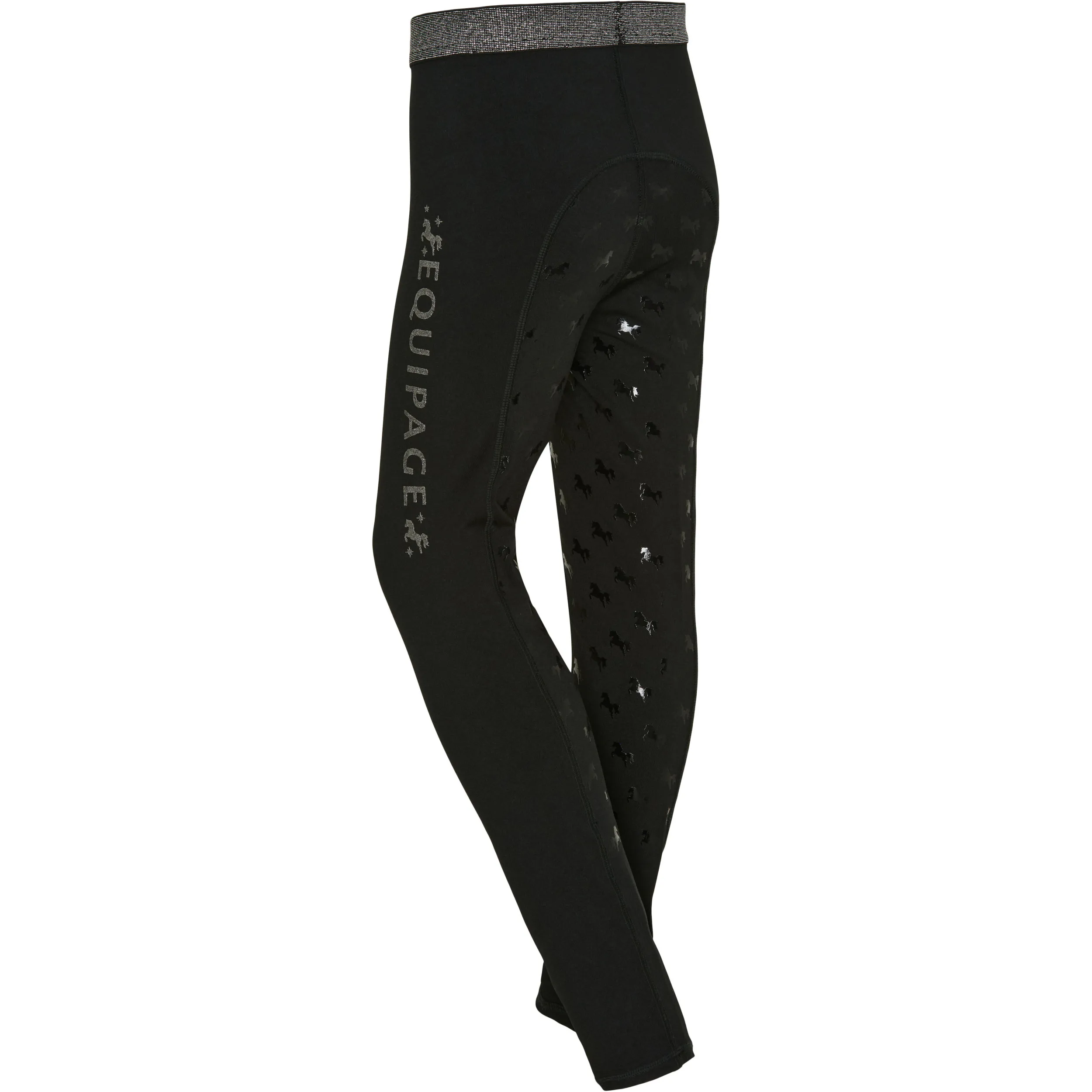 Kinder Reitleggings Silikon Vollbesatz MAGGIE schwarz