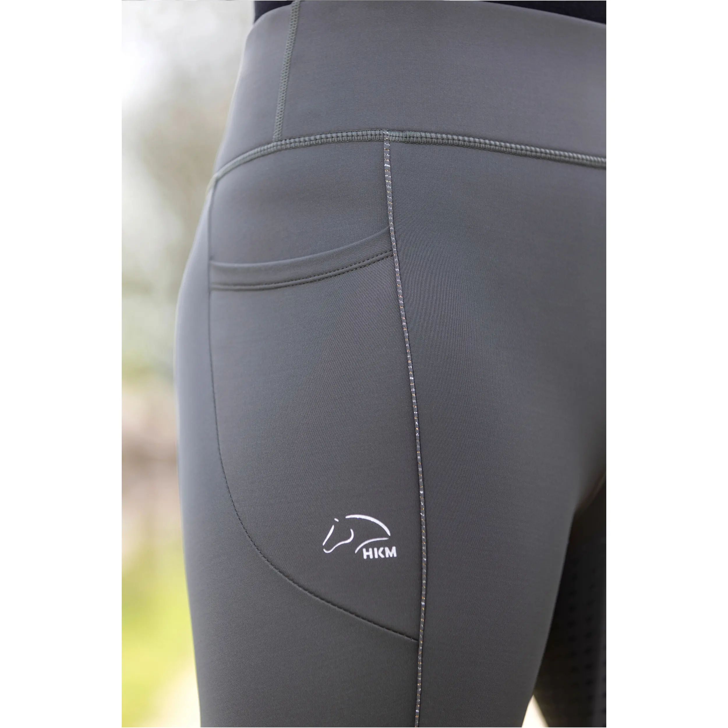 Damen Reitleggings Silikon Vollbesatz ALICE dunkelgrün