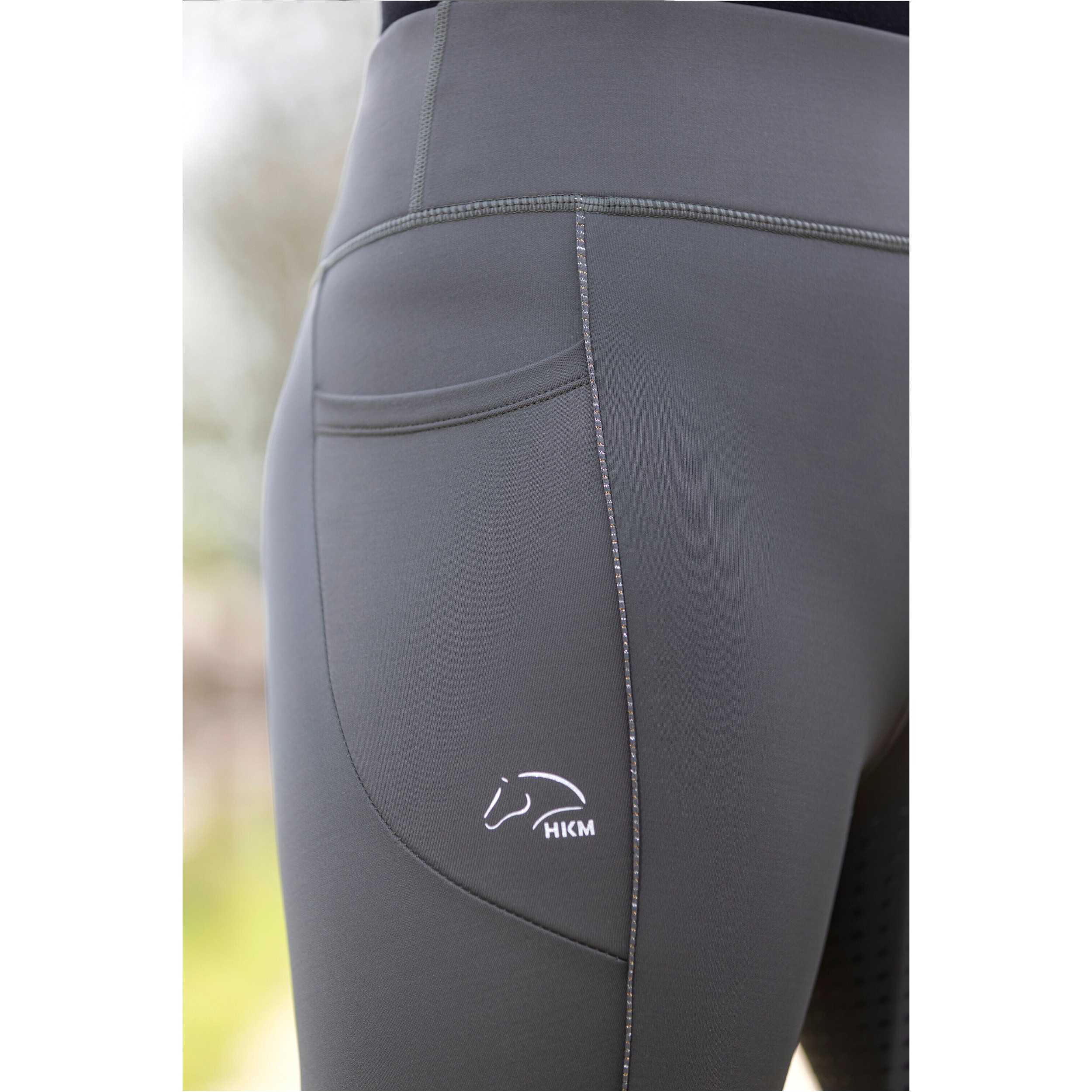 Damen Reitleggings Silikon Vollbesatz ALICE dunkelgrün