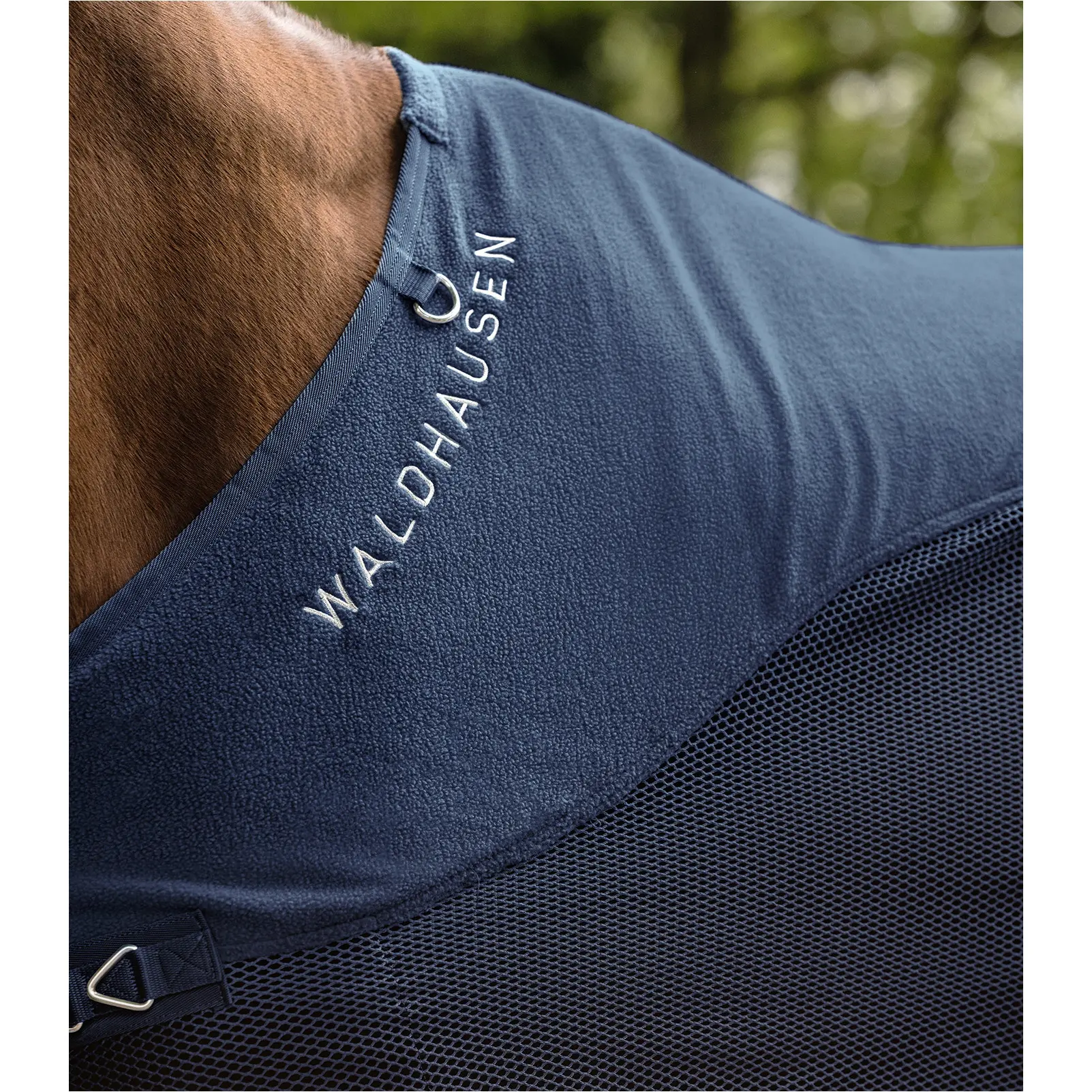 Fliegendecke mit Fleece COMFORT nachtblau
