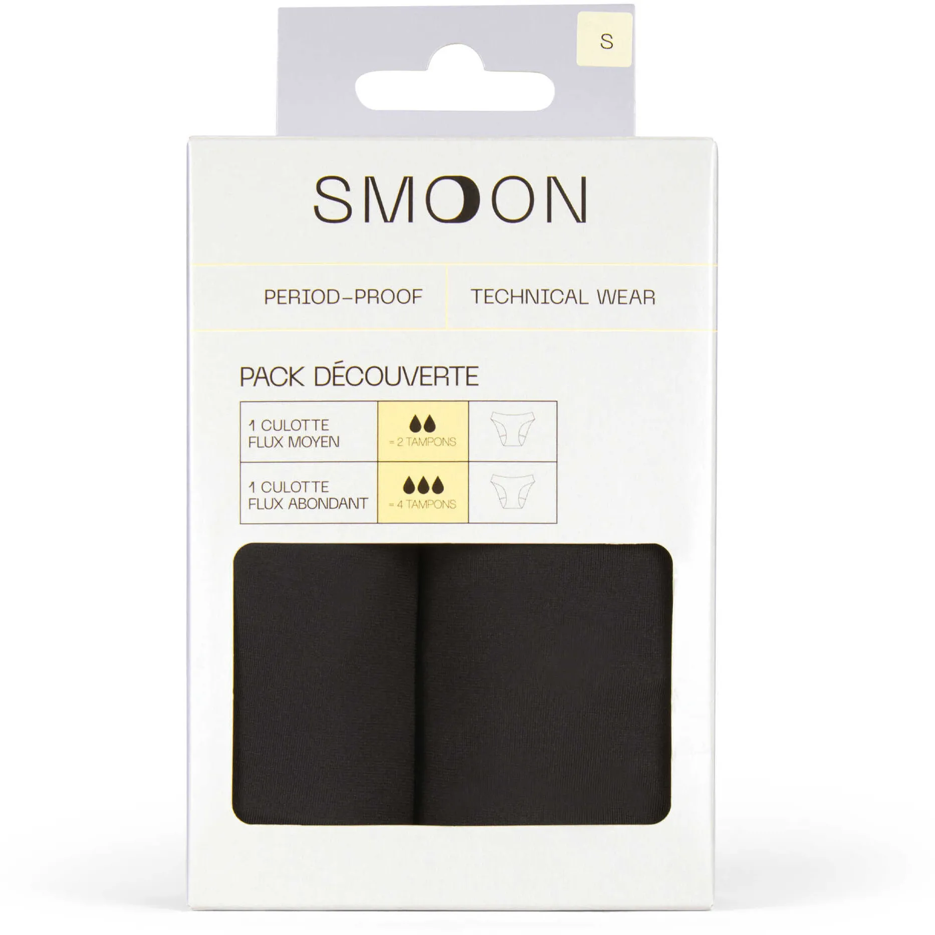 Damen Periodenslips (2er Set) schwarz