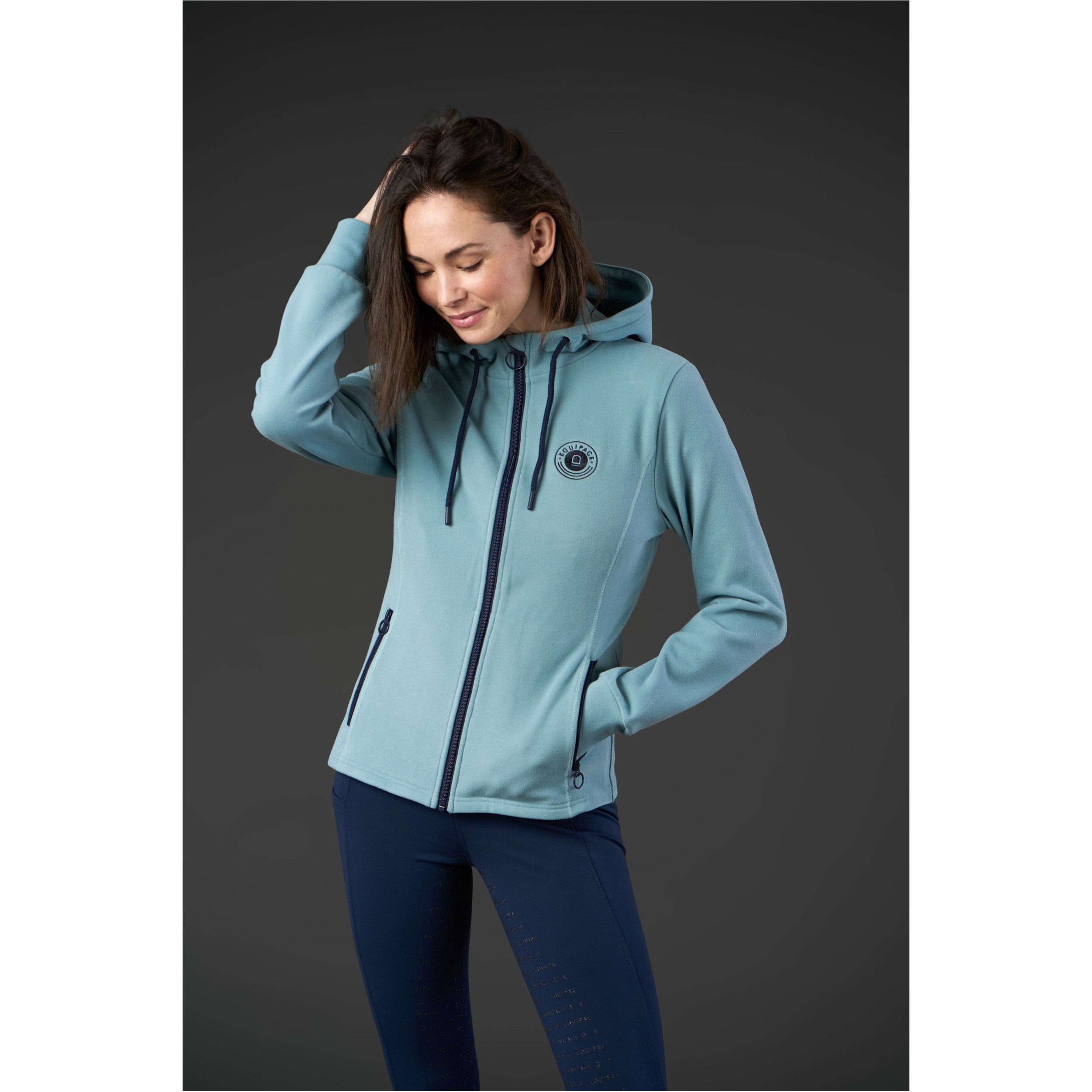 Damen Hoodie mit Reißverschluss ABIGAIL arctic