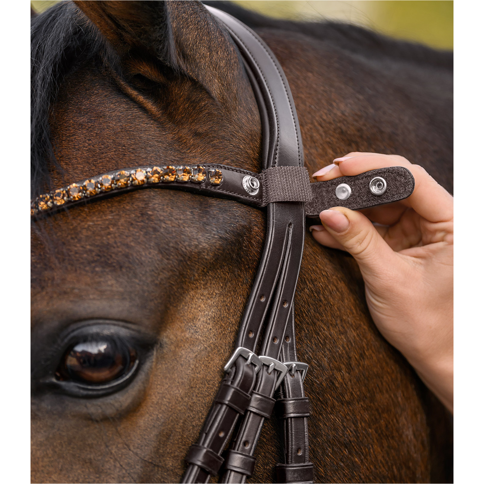 Stirnband SHINE X-Line braun/beige