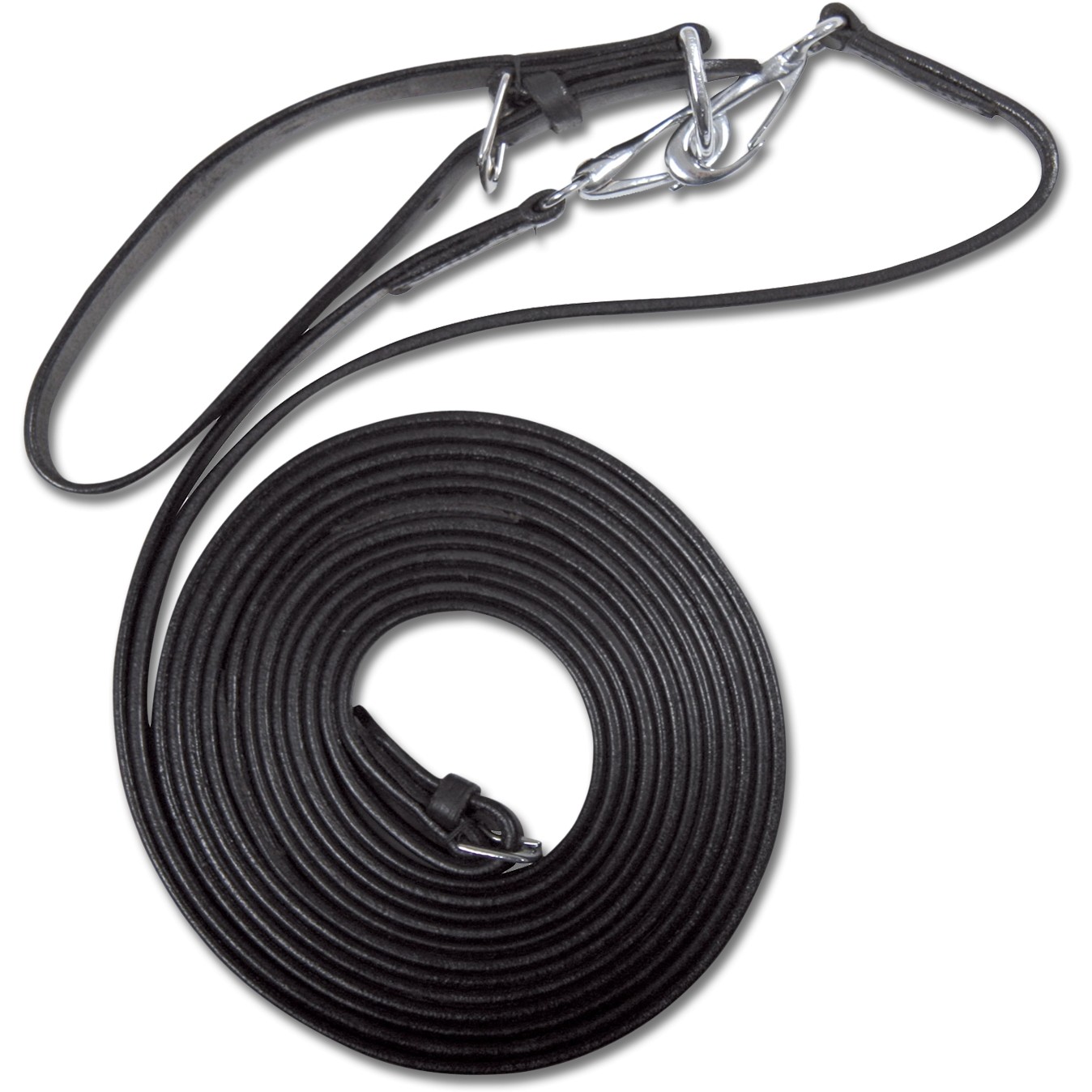 Schlaufzügel Leder schwarz