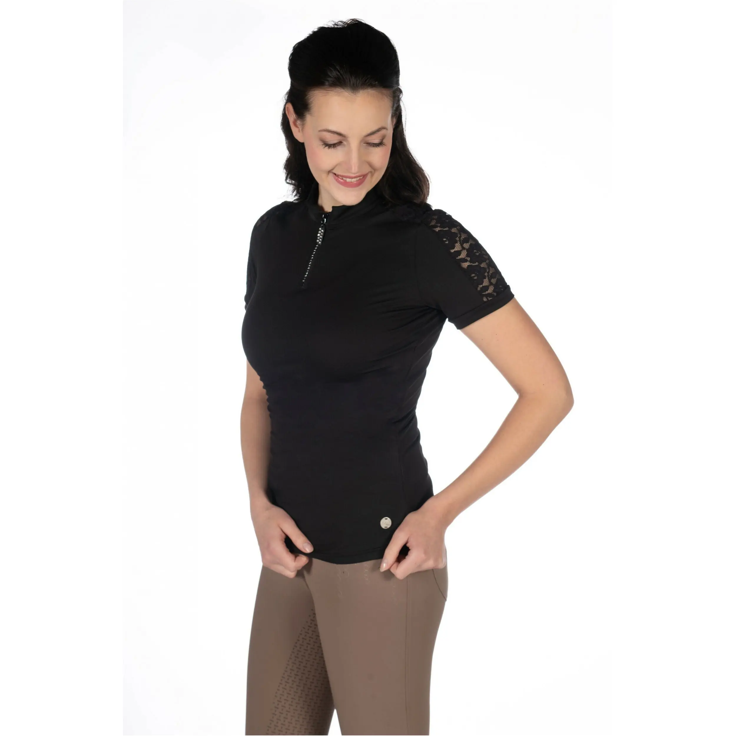 Damen Funktionsshirt Kurzarm NELLY schwarz