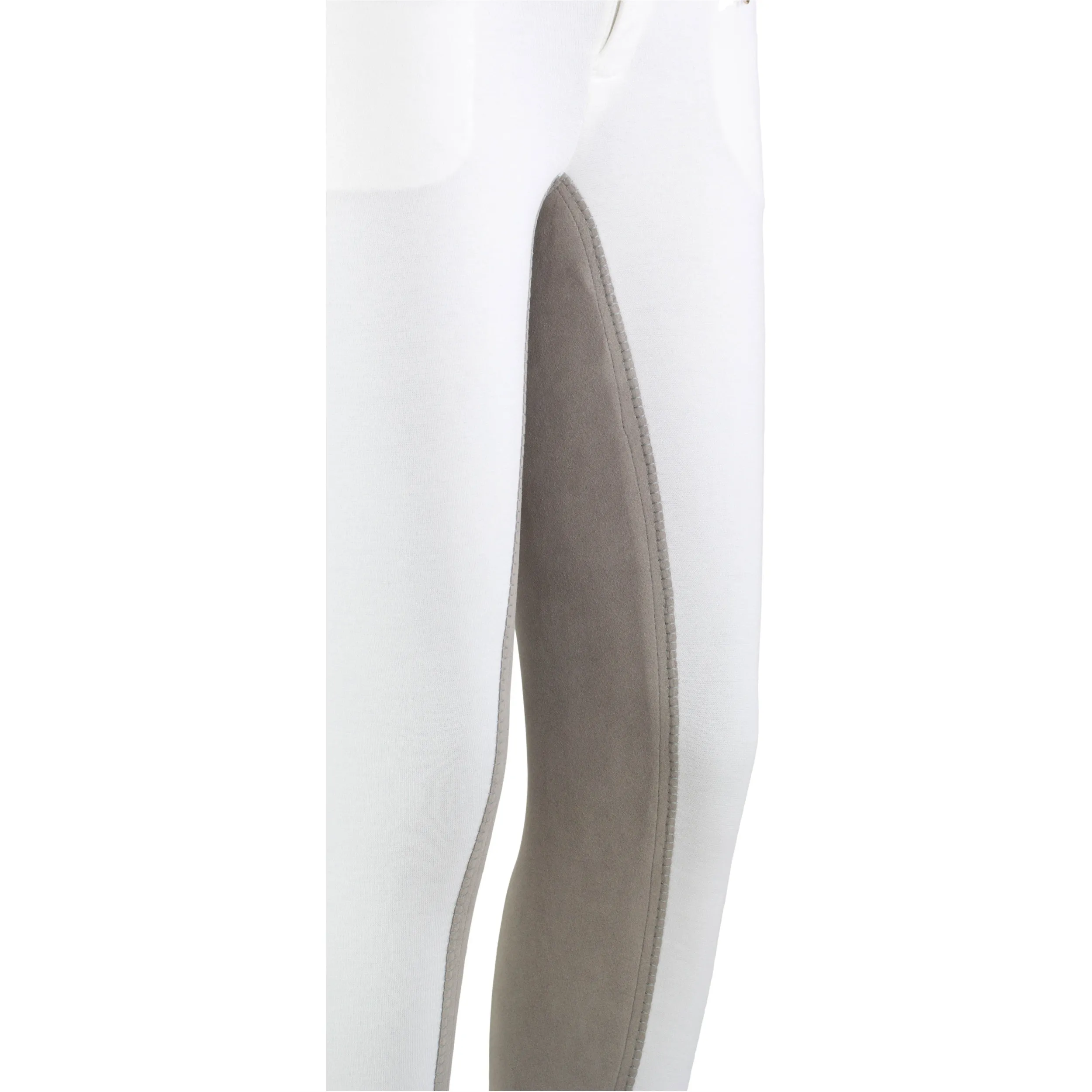 Damen Reithose Vollbesatz Flex BASICLINE weiß/grau
