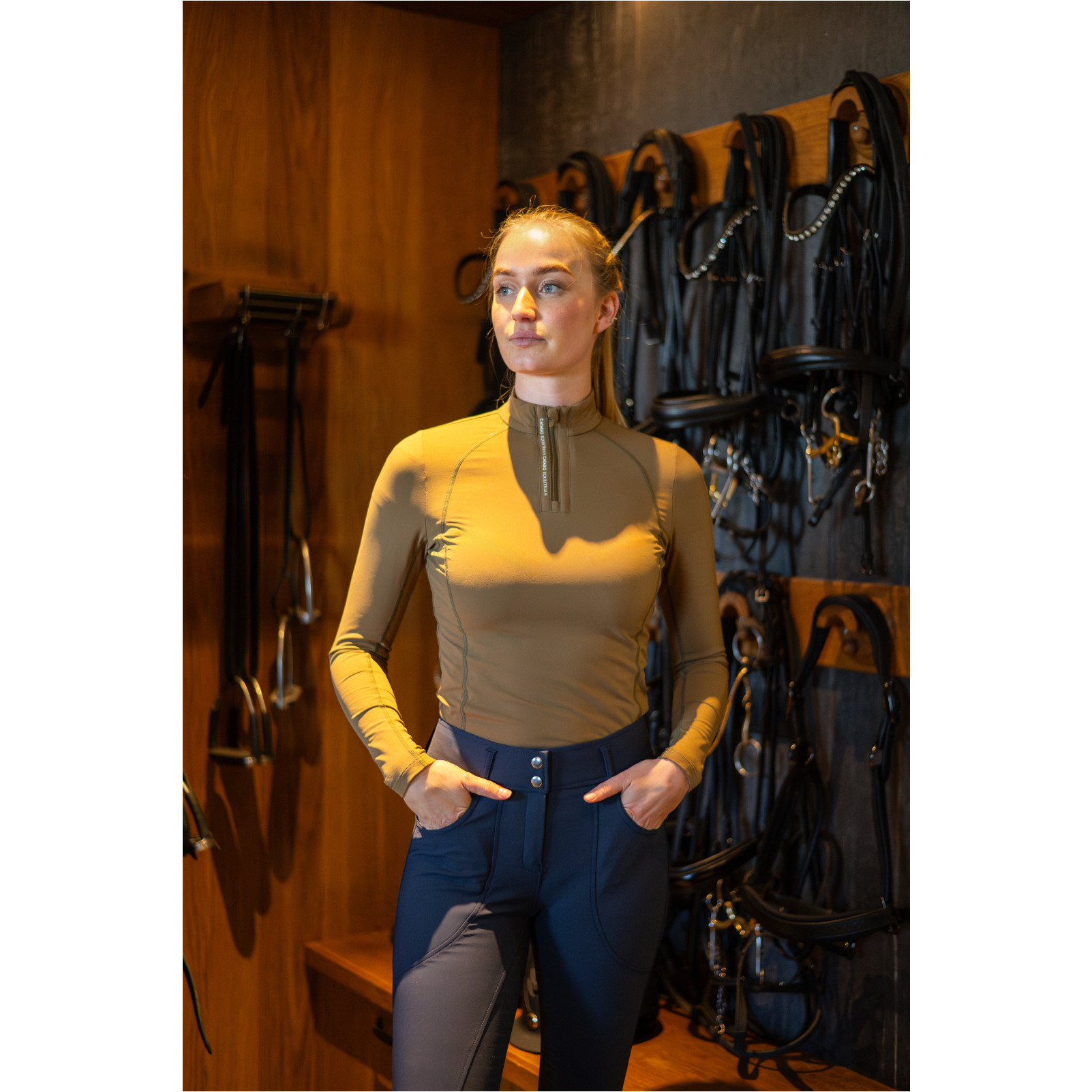 Damen Funktionsshirt Langarm BREE half-zip kangaroo