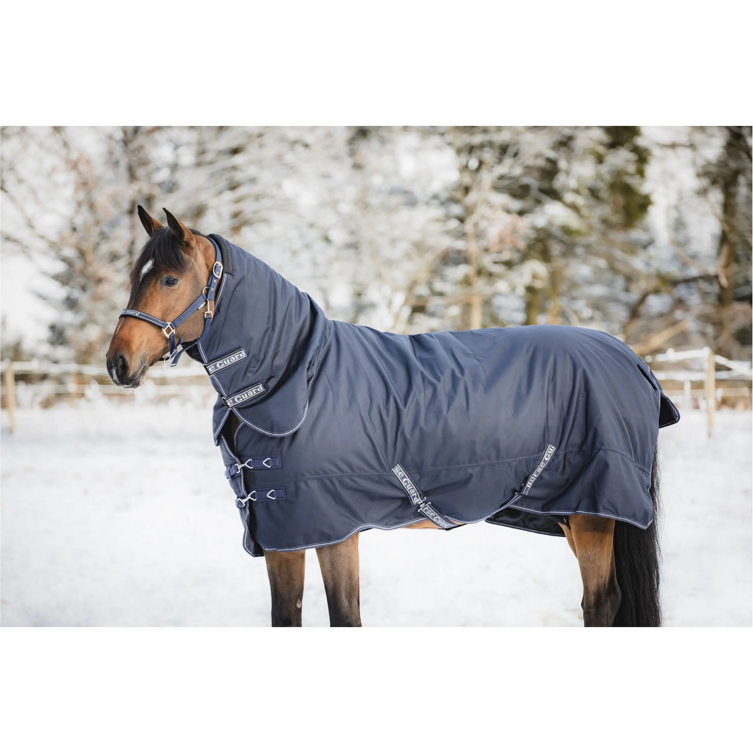 Winter Turnoutdecke mit festem Halsteil 400g Füllung 1200D LYNN navy Winter Turnoutdecke mit festem Halsteil 400g Füllung 1200D LYNN navy