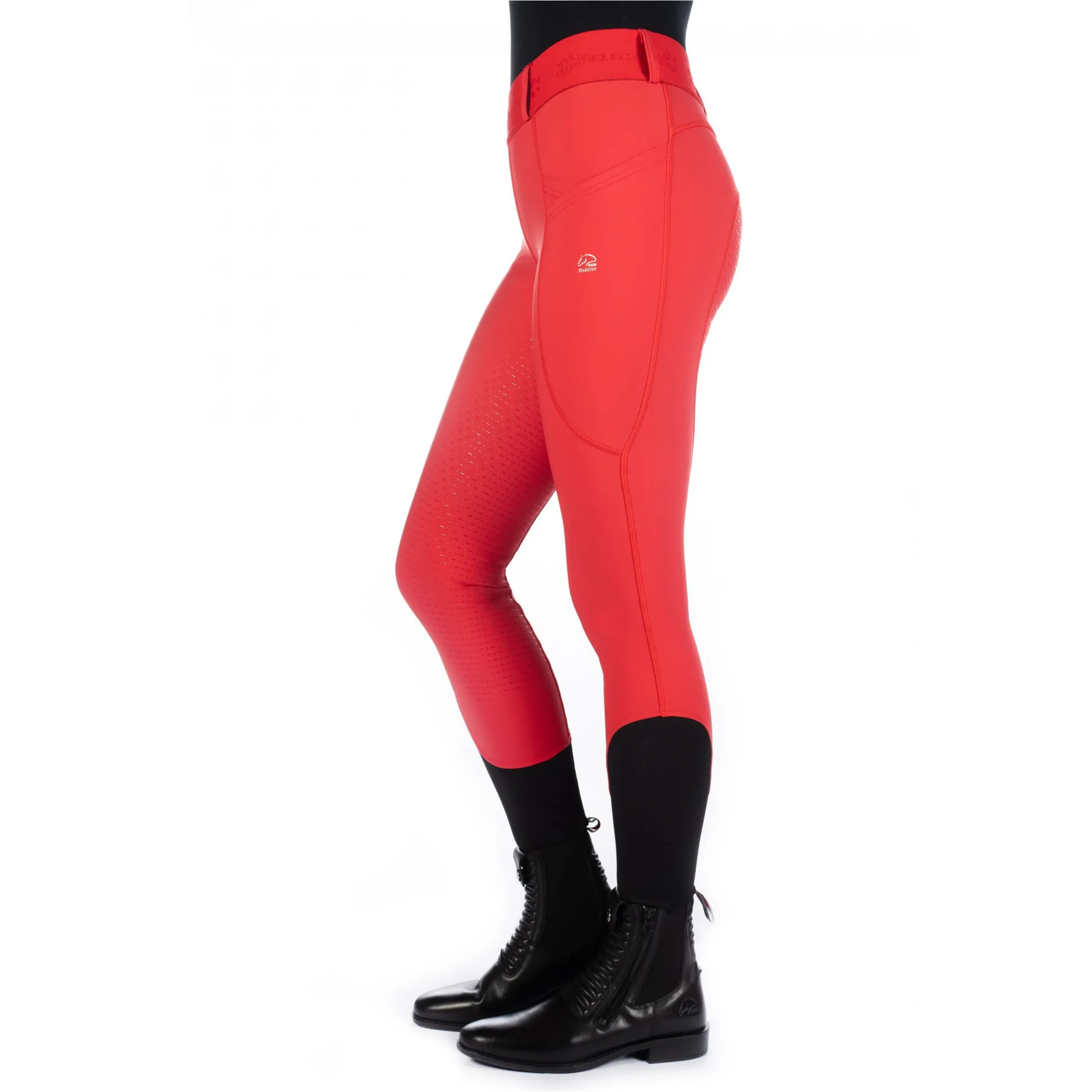 Damen Reitleggings Silikon Vollbesatz ARUBA rot