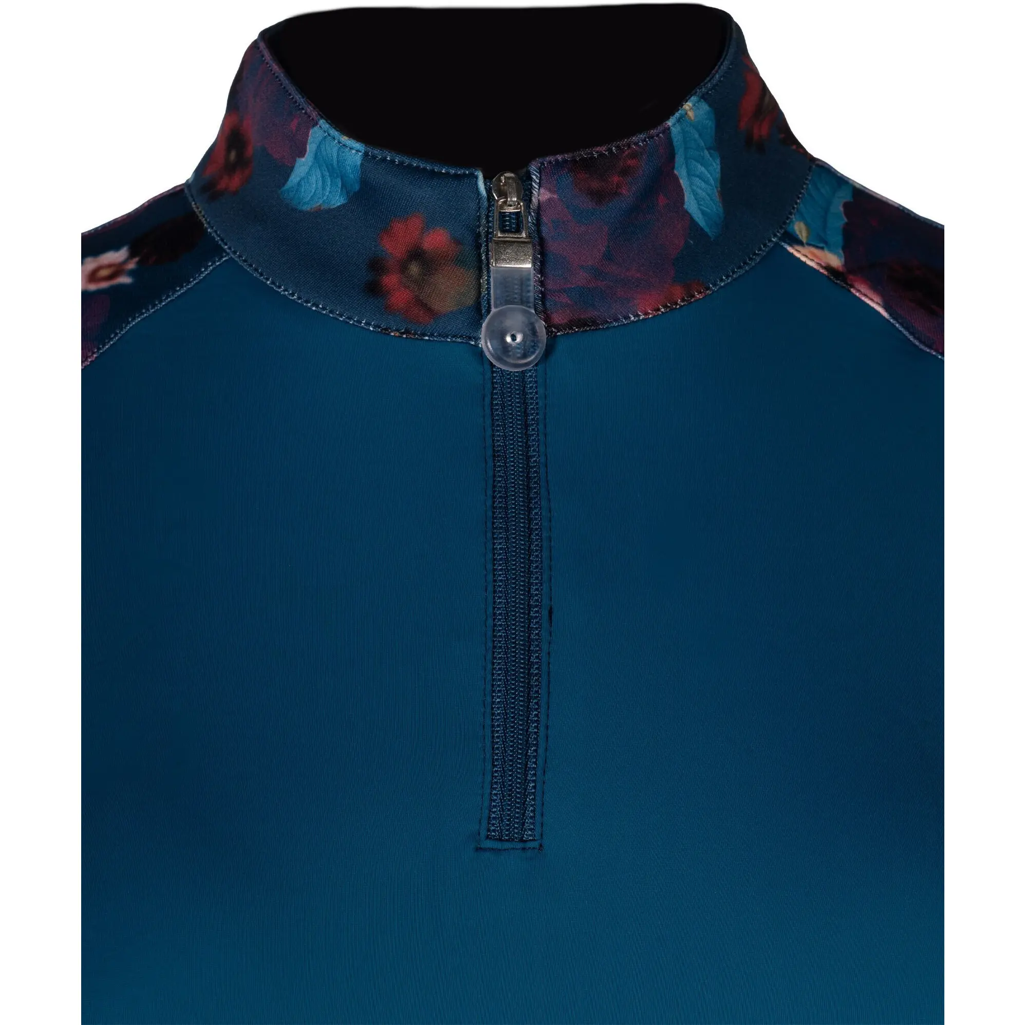 Kinder Funktionsshirt Langarm ESSENTIALS FLOWER petrol