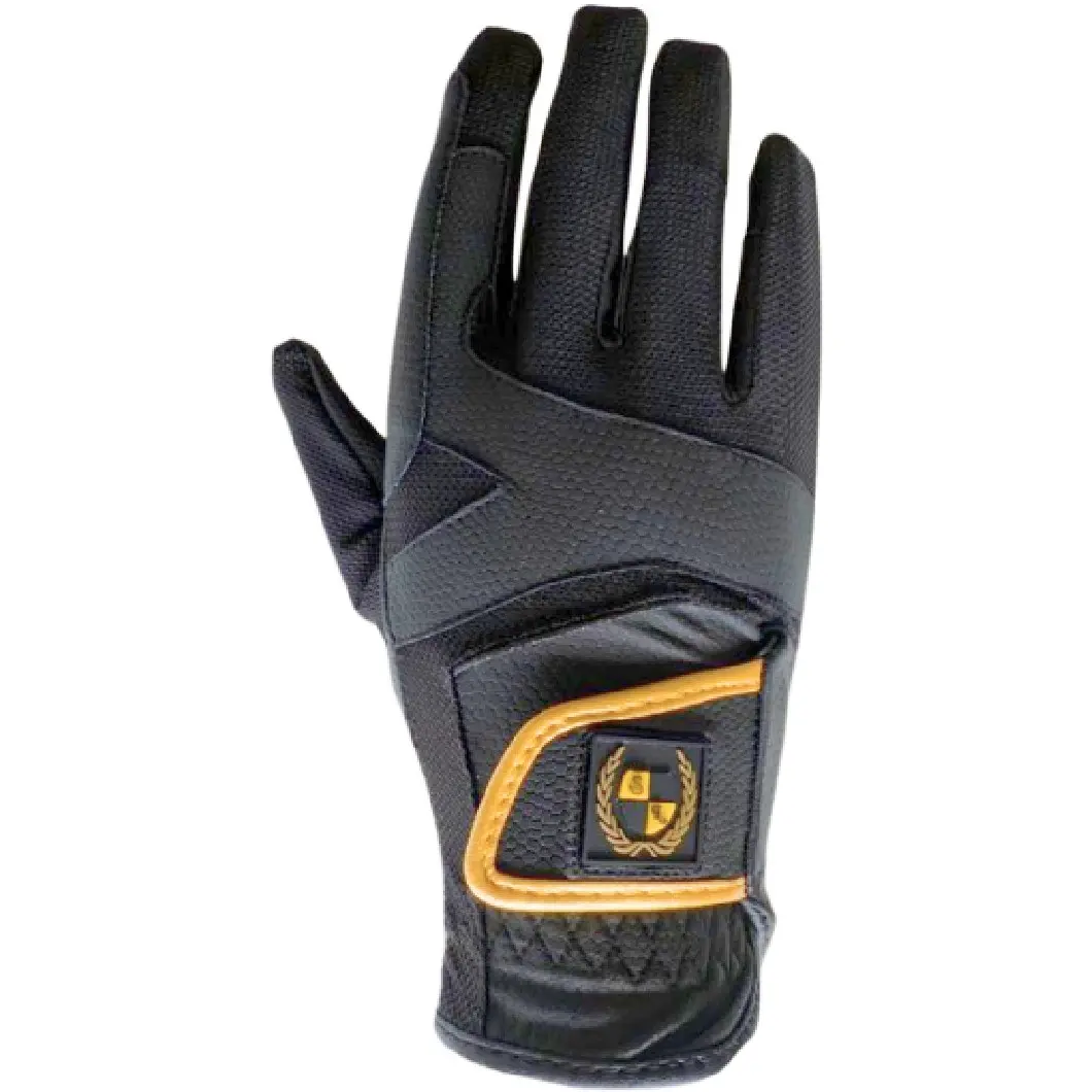 Reithandschuhe AIR schwarz/gold