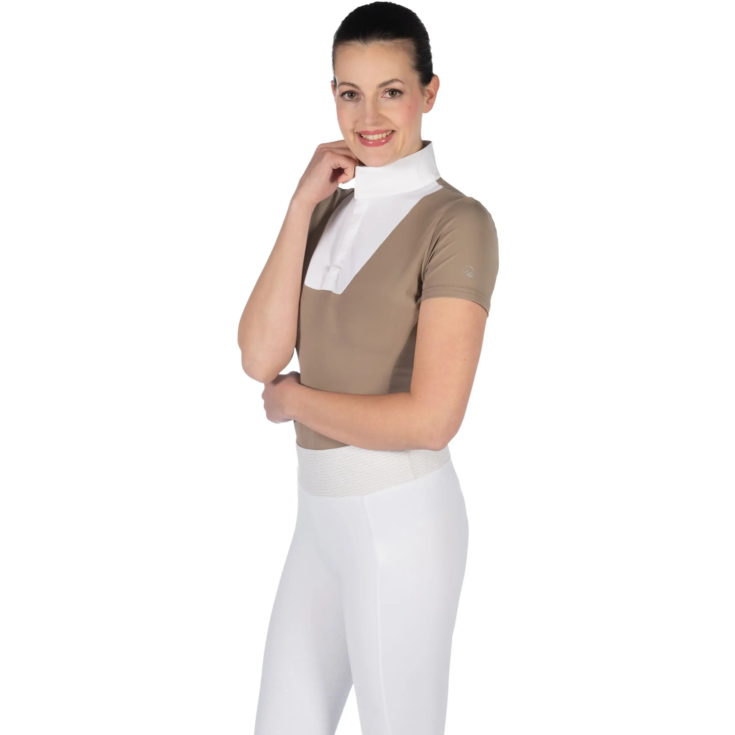 Damen Turniershirt Kurzarm VIRGINIA taupe