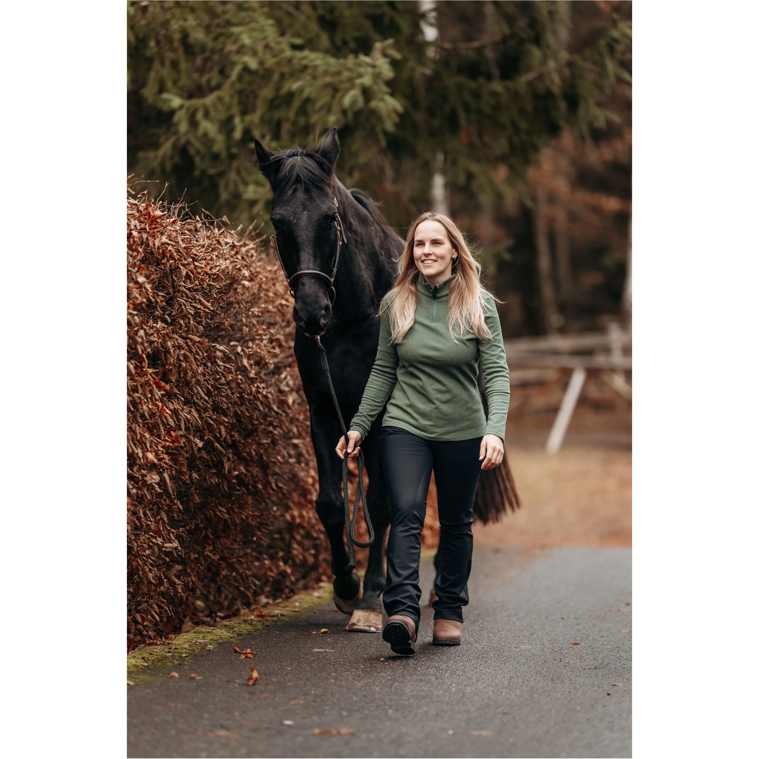 Damen Thermo Reithose Silikon Vollbesatz DryRide JODHPUR BREECHES schwarz