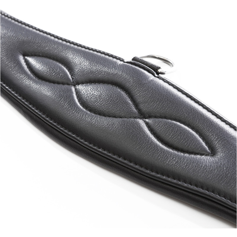 Ledersattelgurt mit Elast CLASSIC Softleder schwarz