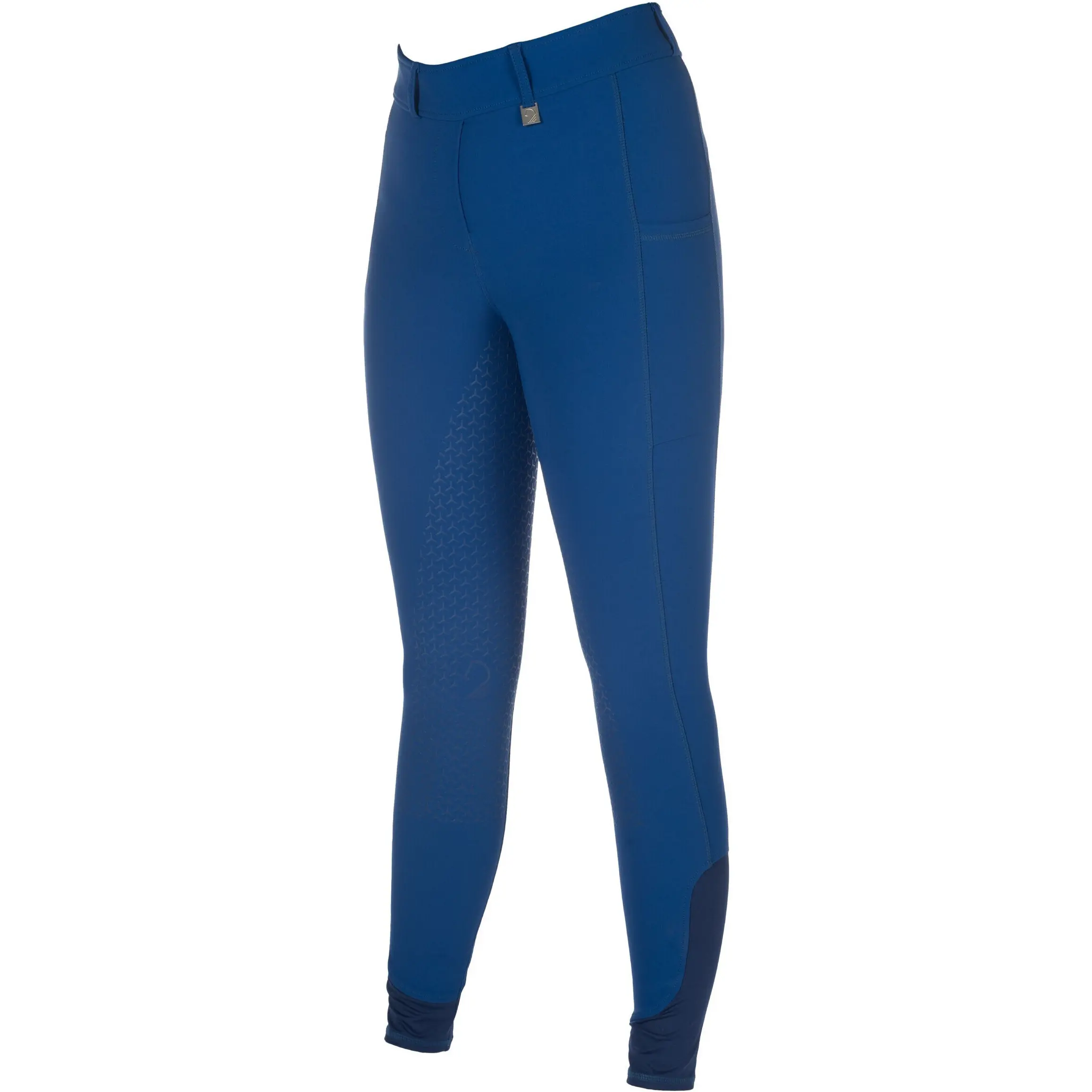Kinder Reitleggings Silikon Vollbesatz AMALFI royal blau