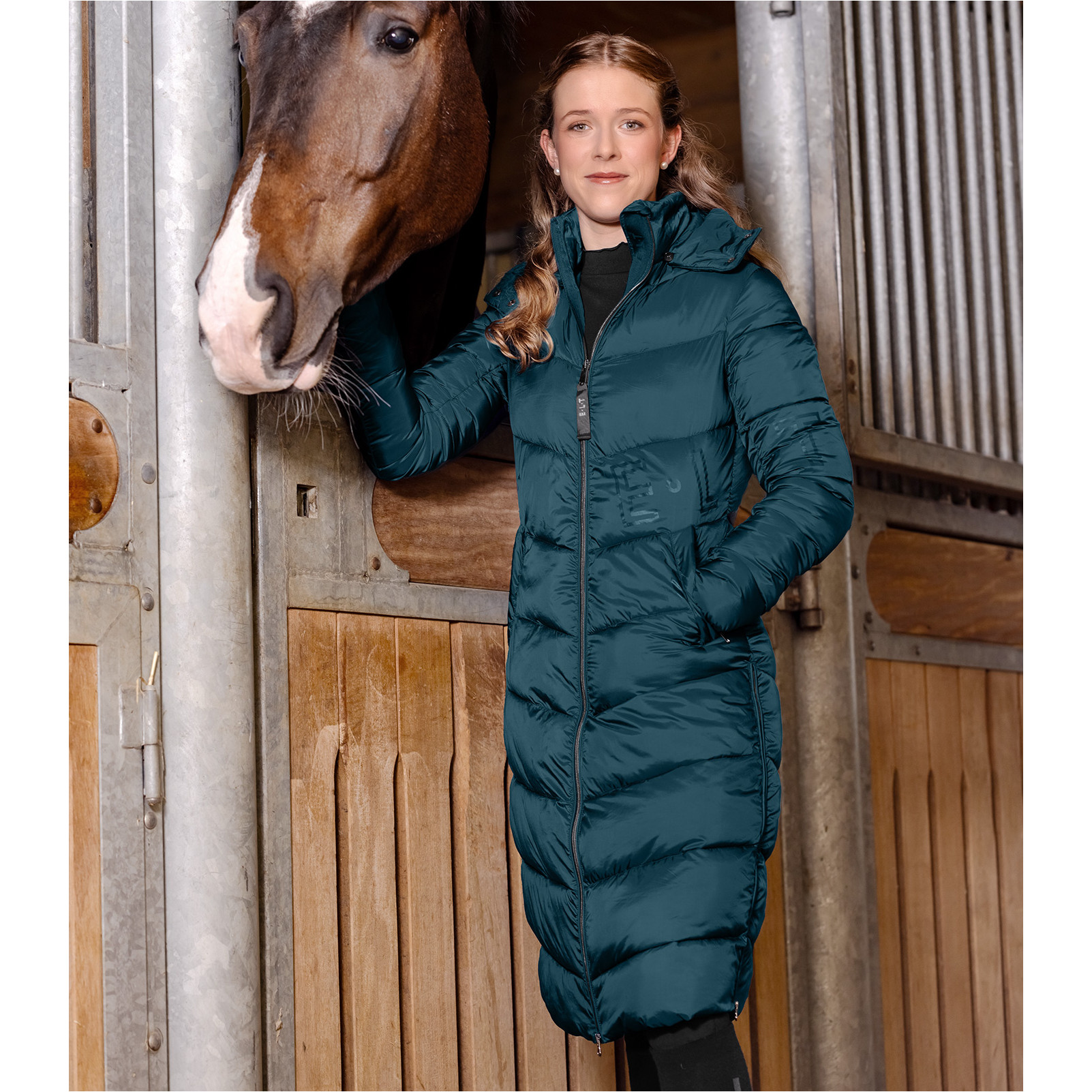 Damen Lightweight Mantel OSLO petrolblau
