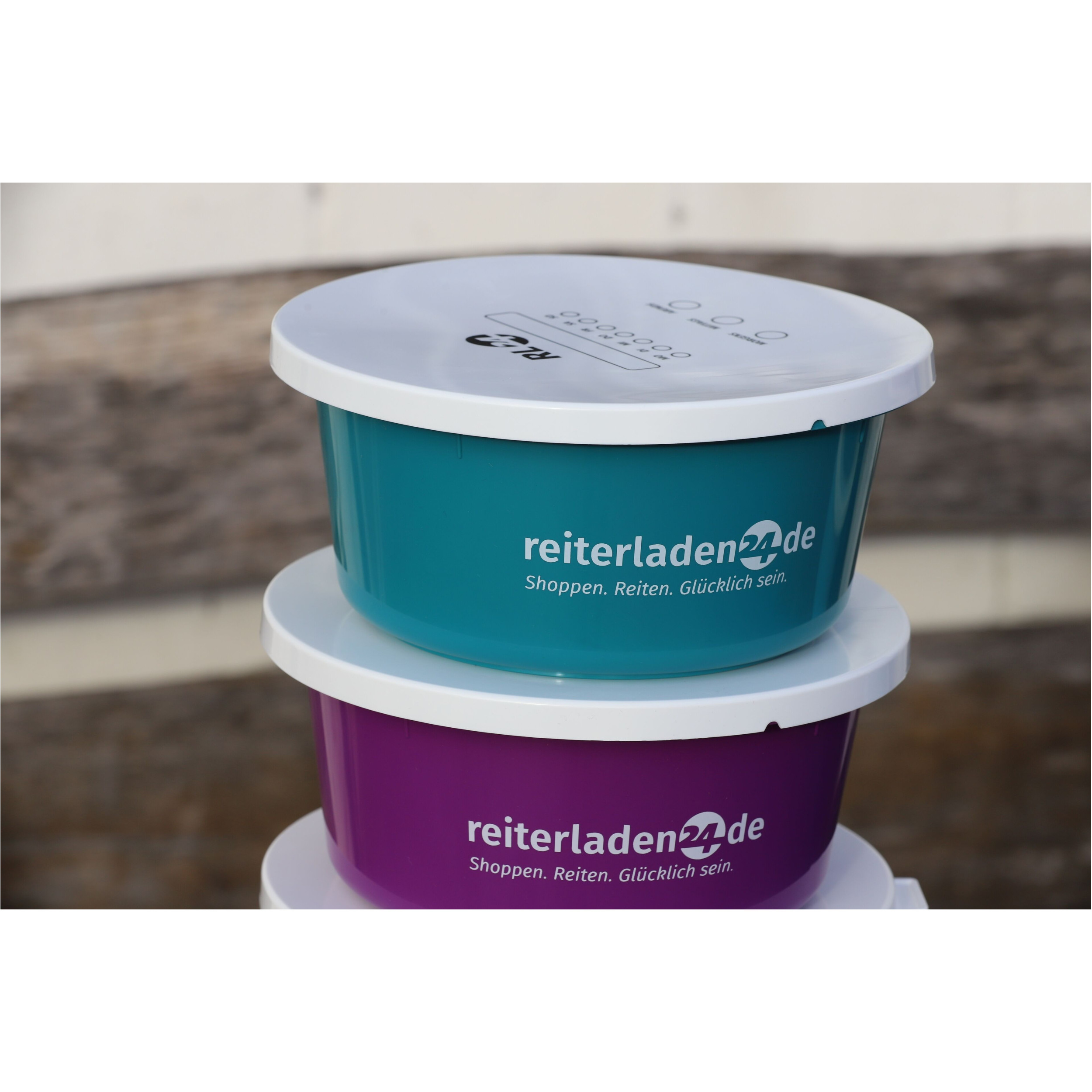 Müslischale mit Deckel wasserblau (3er Set)