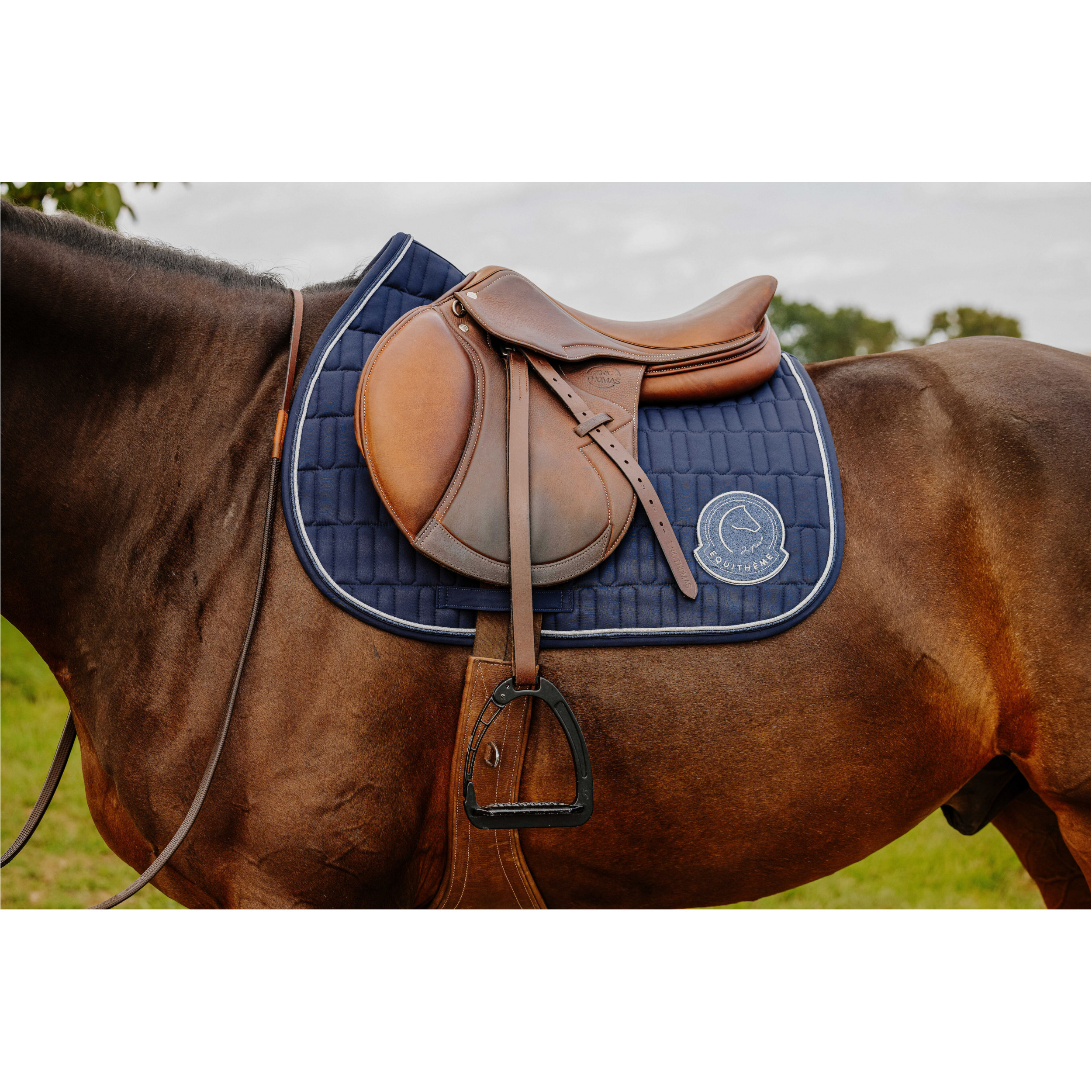 Schabracke mit Nummernhalter Je t'aime COMPET blau Warmblut Vielseitigkeit