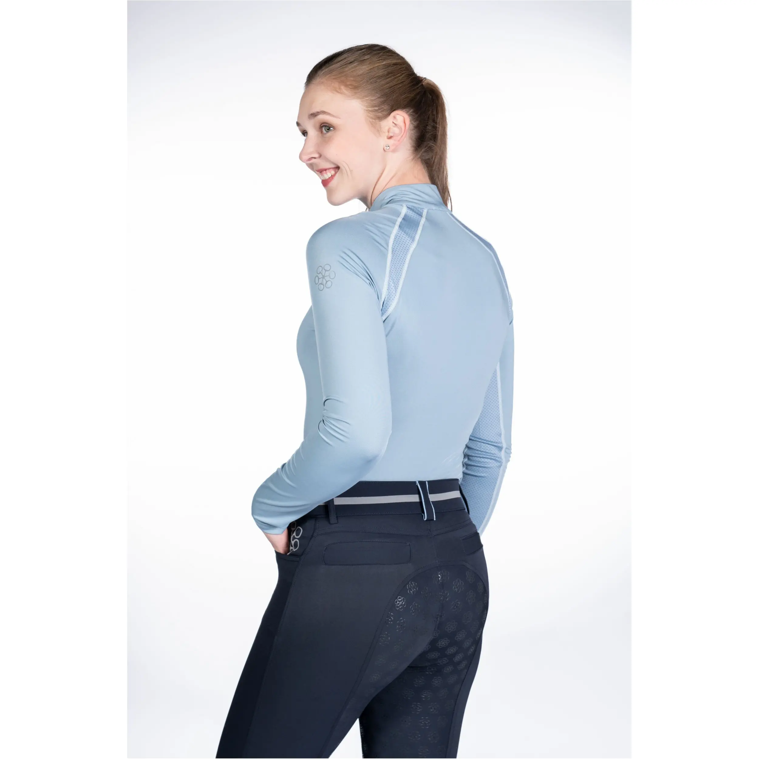 Damen Funktionsshirt Langarm BLOOMSBURY rauchblau