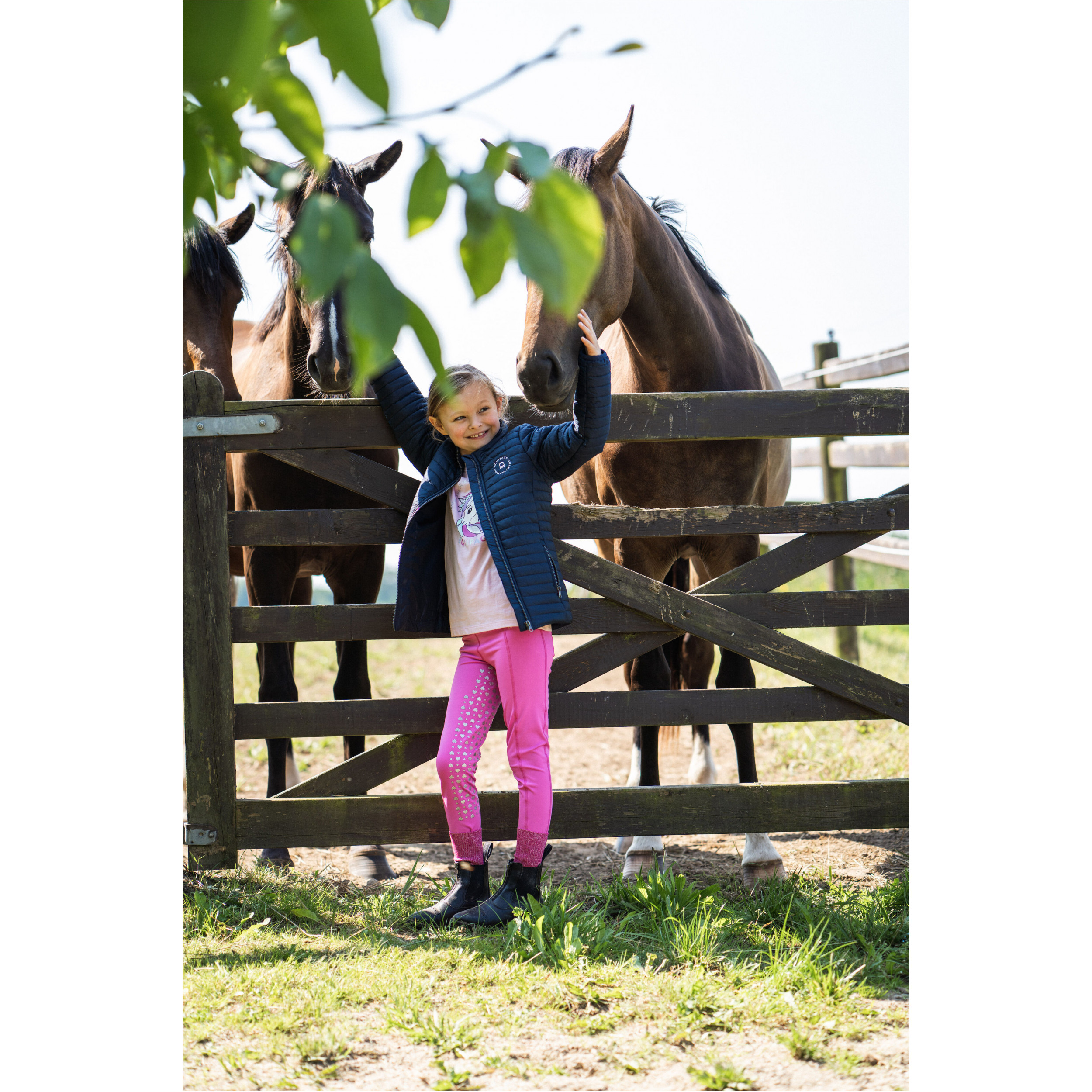 Kinder Reitleggings Silikon Vollbesatz MOLLY HEART GLITZER phlox pink Kinder Reitleggings Silikon Vollbesatz MOLLY HEART GLITZER phlox pink