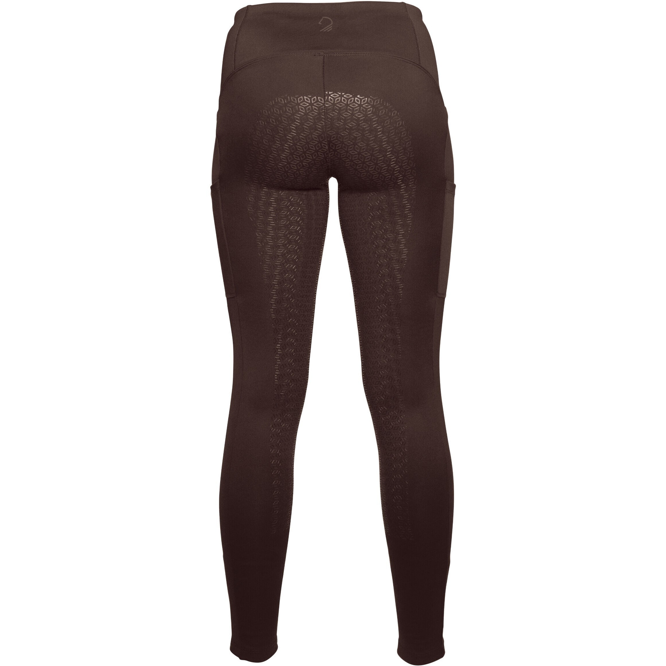 Damen Reitleggings Silikon Vollbesatz AREZZO dunkelbraun