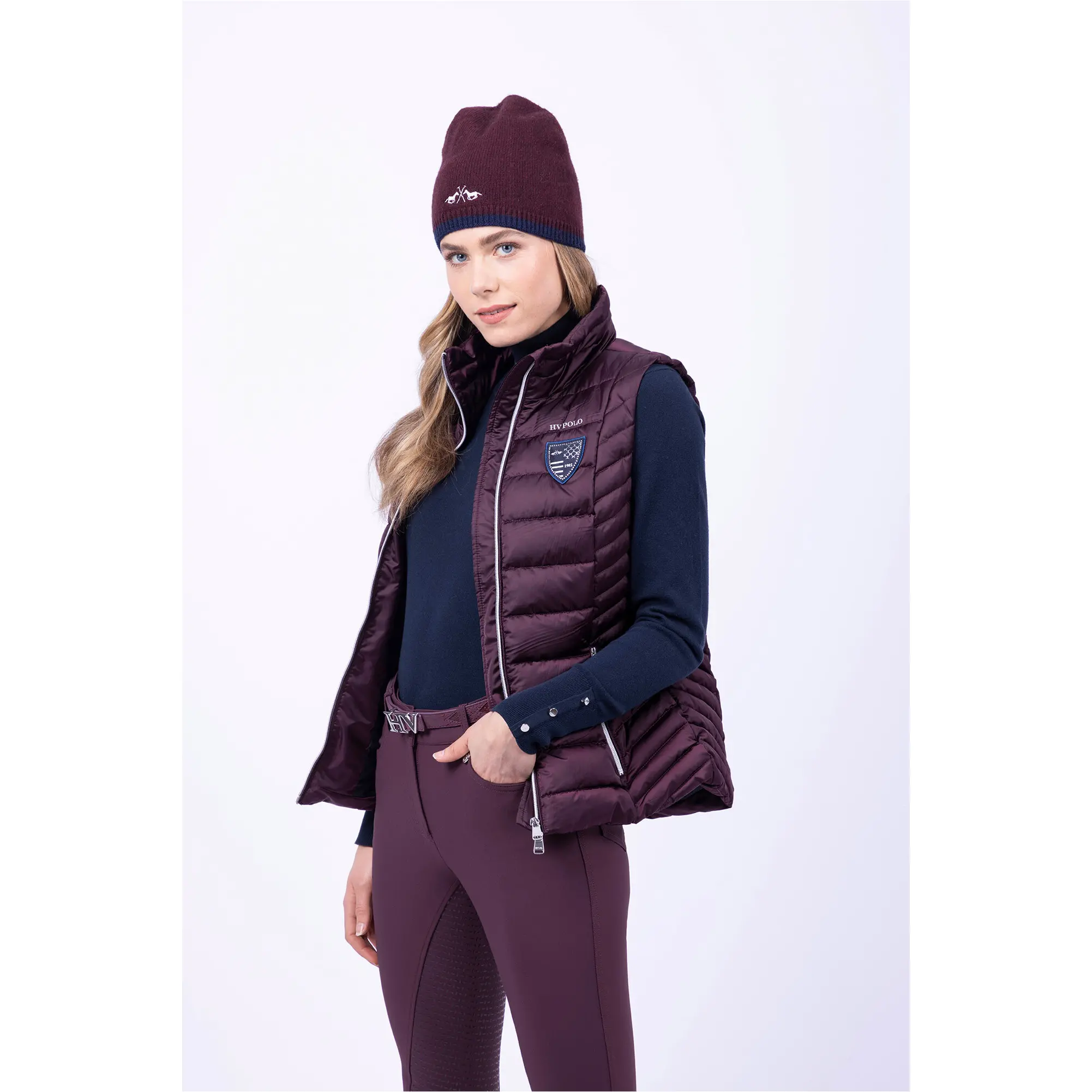 Damen Beanie HVPTess dark berry