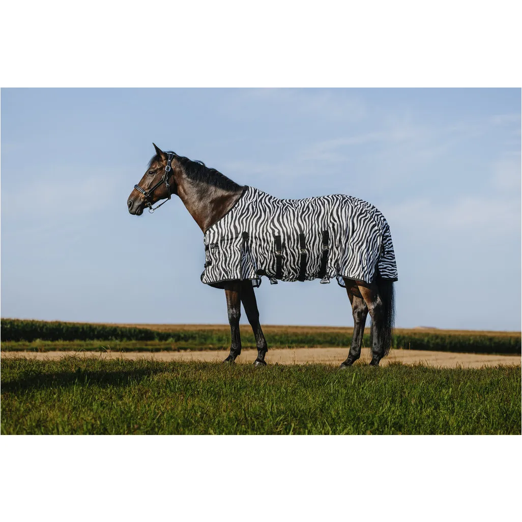 Fliegendecke Zebra BELLY MESH schwarz/weiß