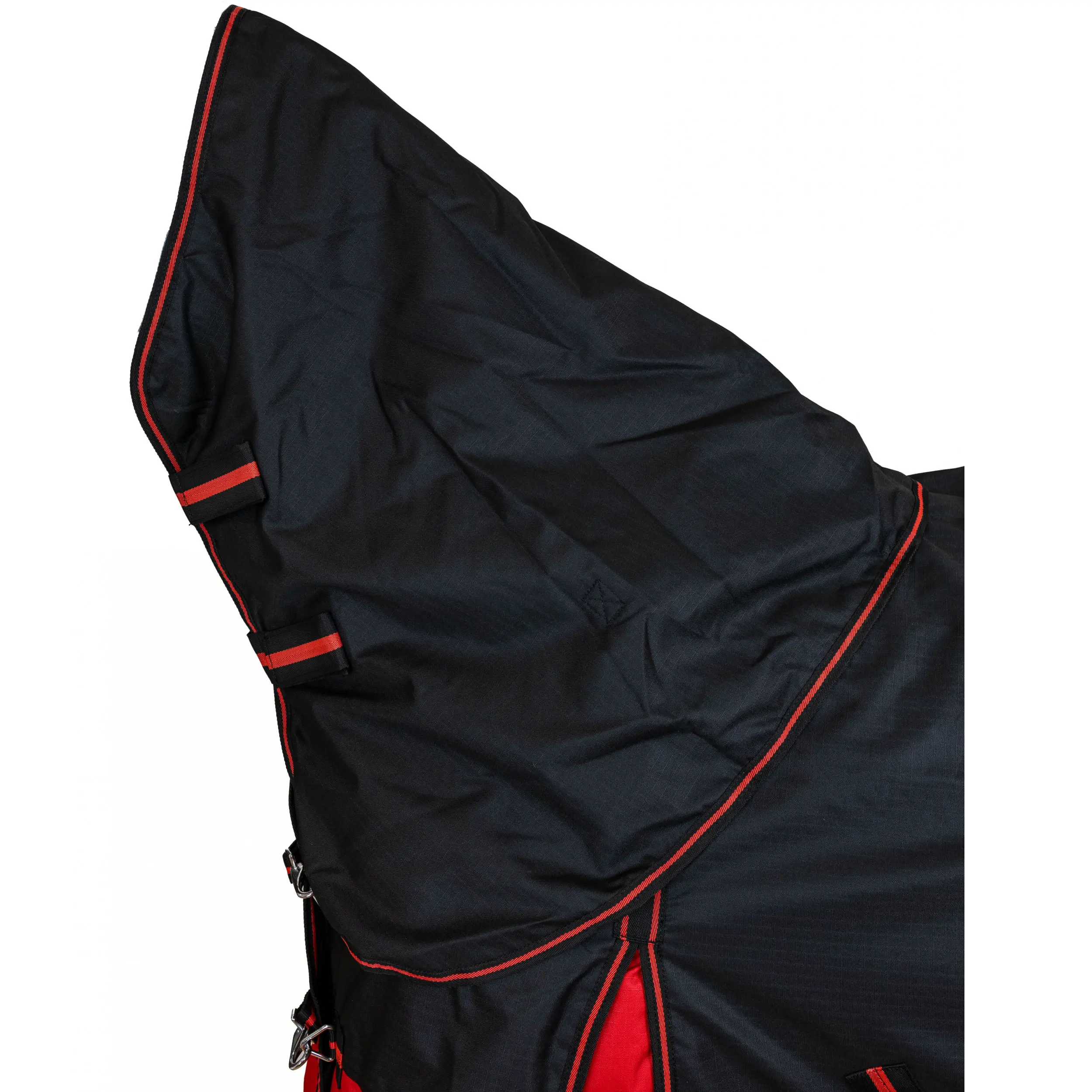 Weidedecke Full Neck Polarfleece 600D BASICLINE schwarz/rot