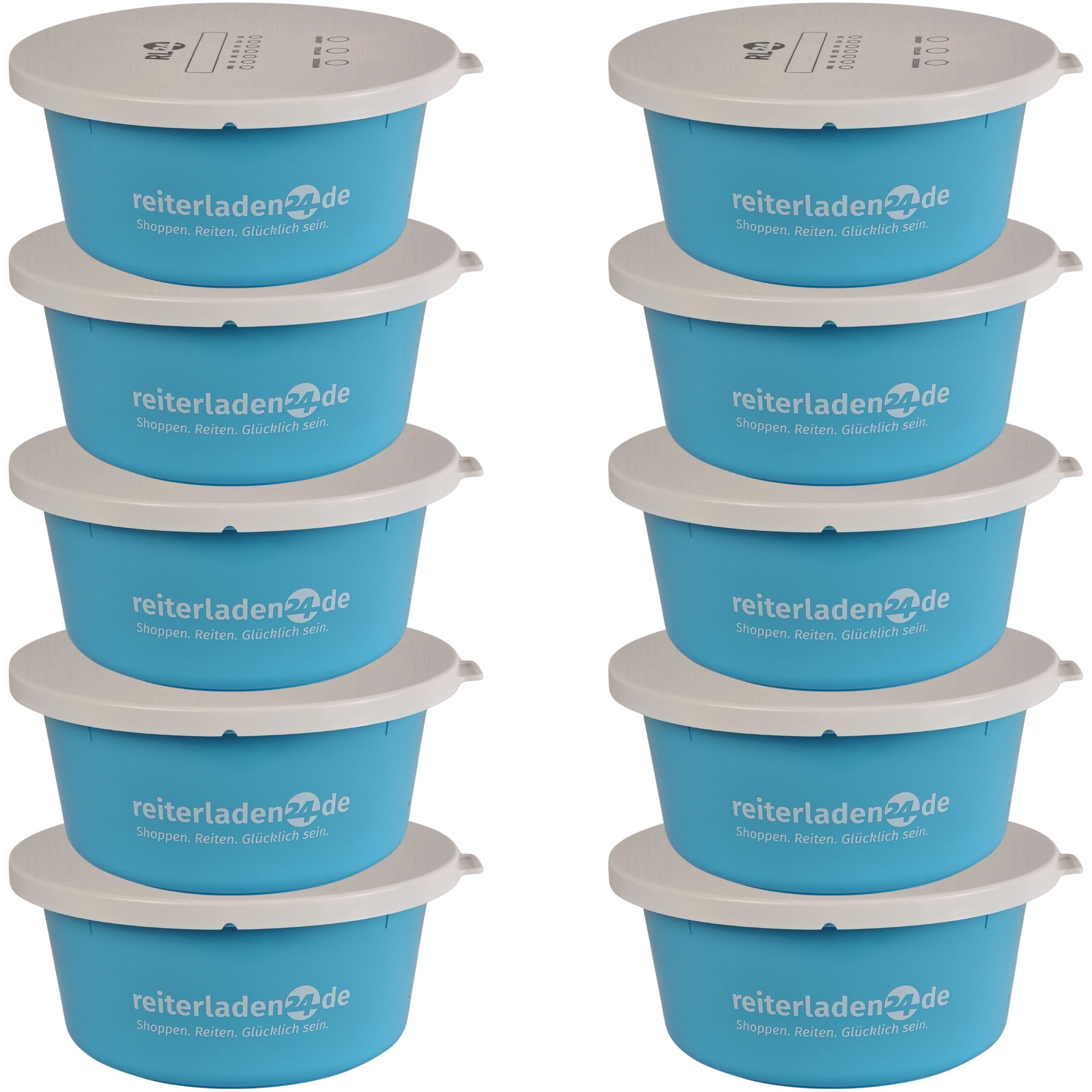 Müslischale mit Deckel hellblau (10er Set)