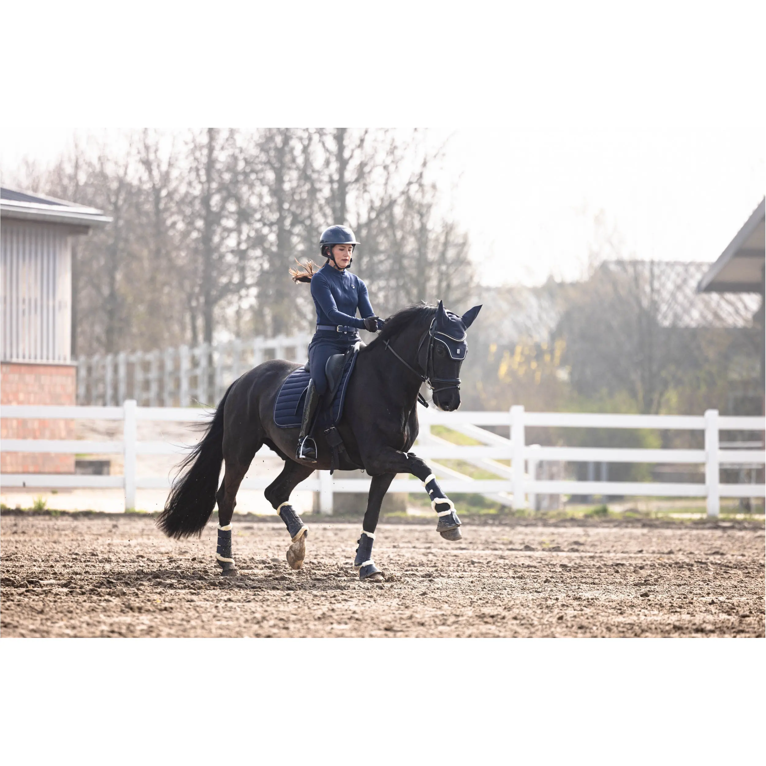 Damen Reithose Silikon Vollbesatz AREZZO dunkelblau