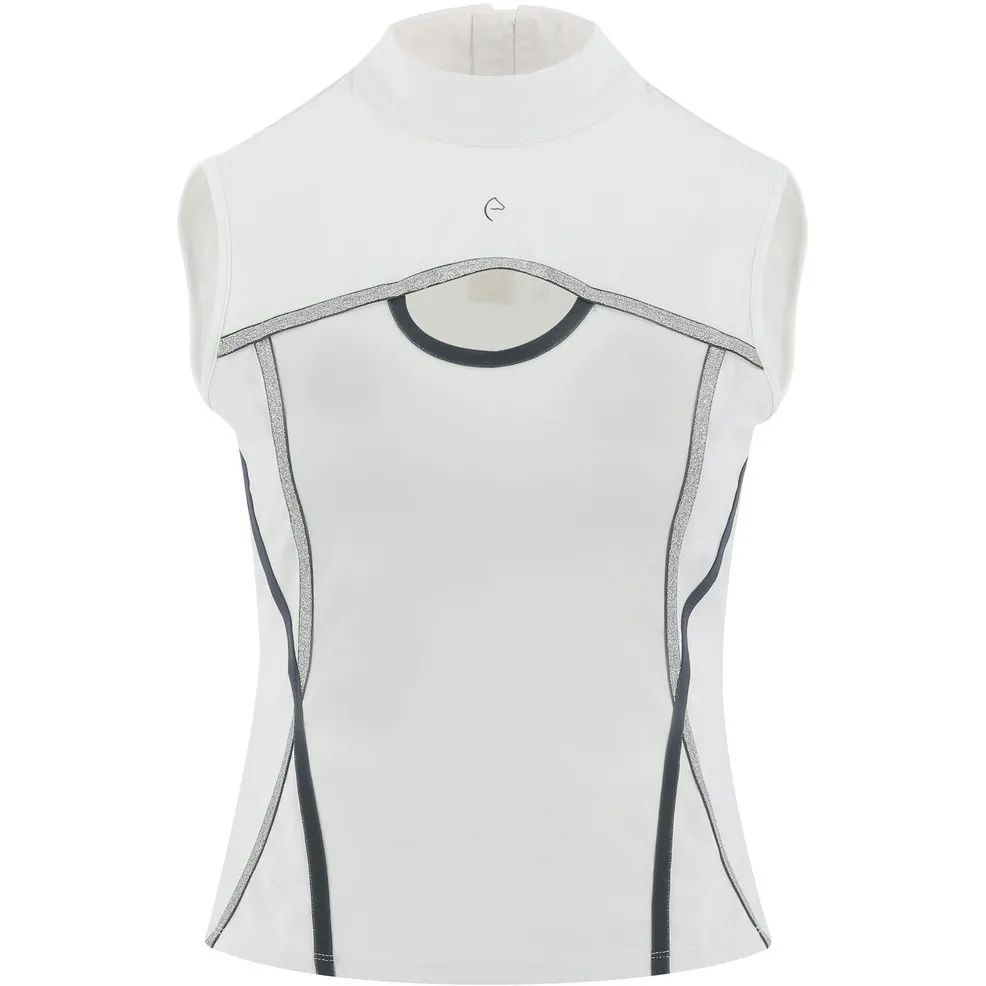 Damen Turniershirt PUEBLA Cut Out weiß/grau