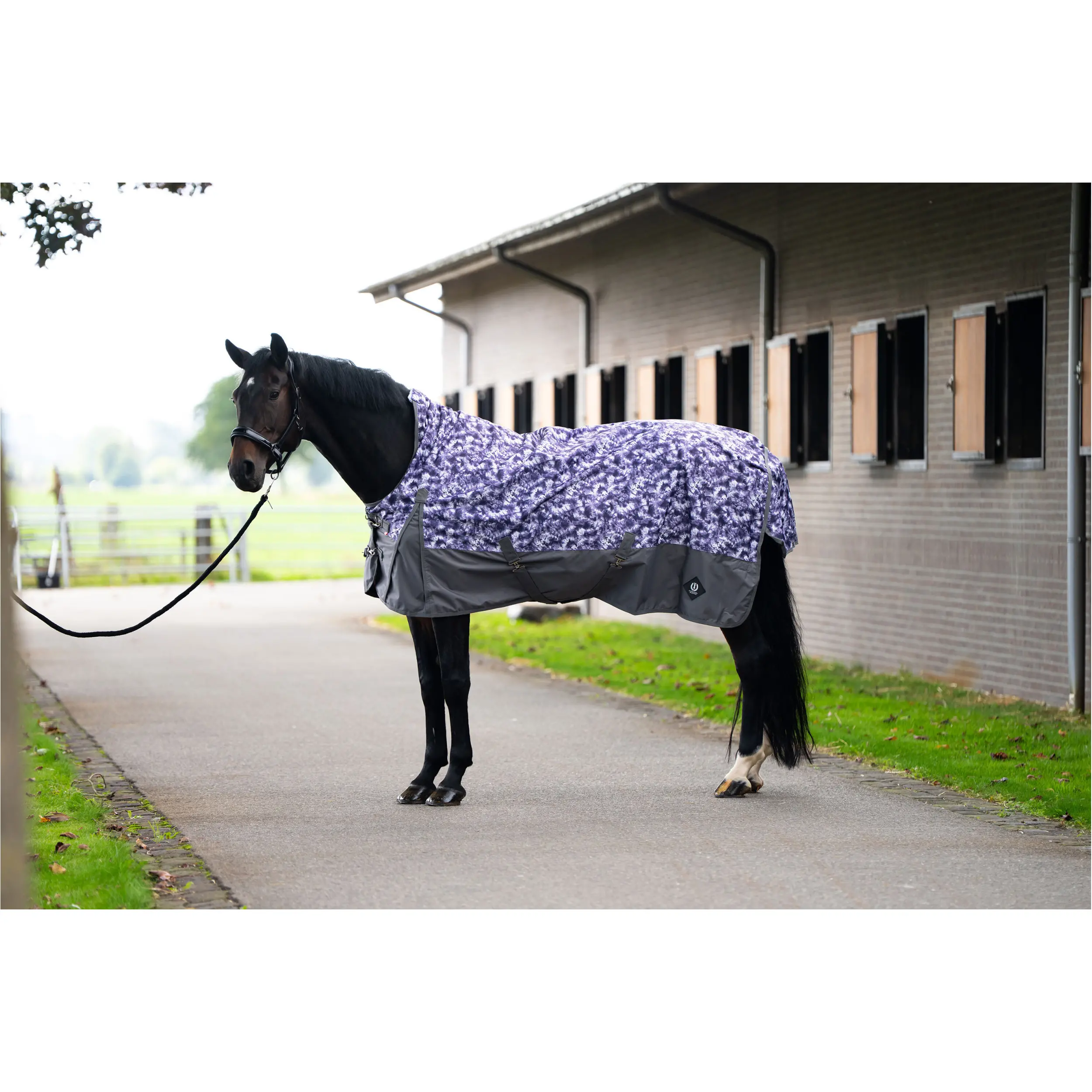 Outdoordecke High Neck 600D IRHCustomized purple check/grey
