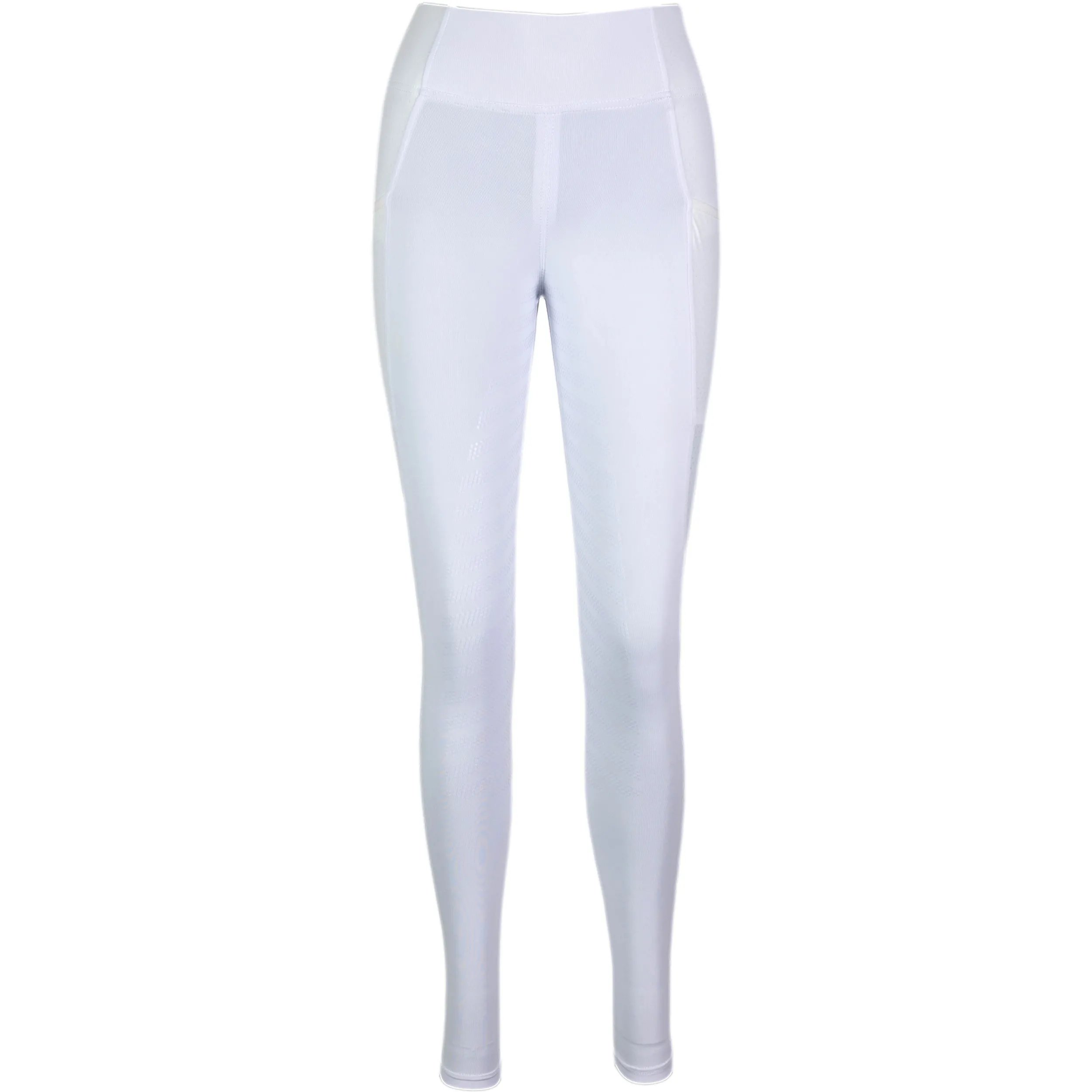 Sommer Damen Reitleggings Silikon Vollbesatz LEA weiß