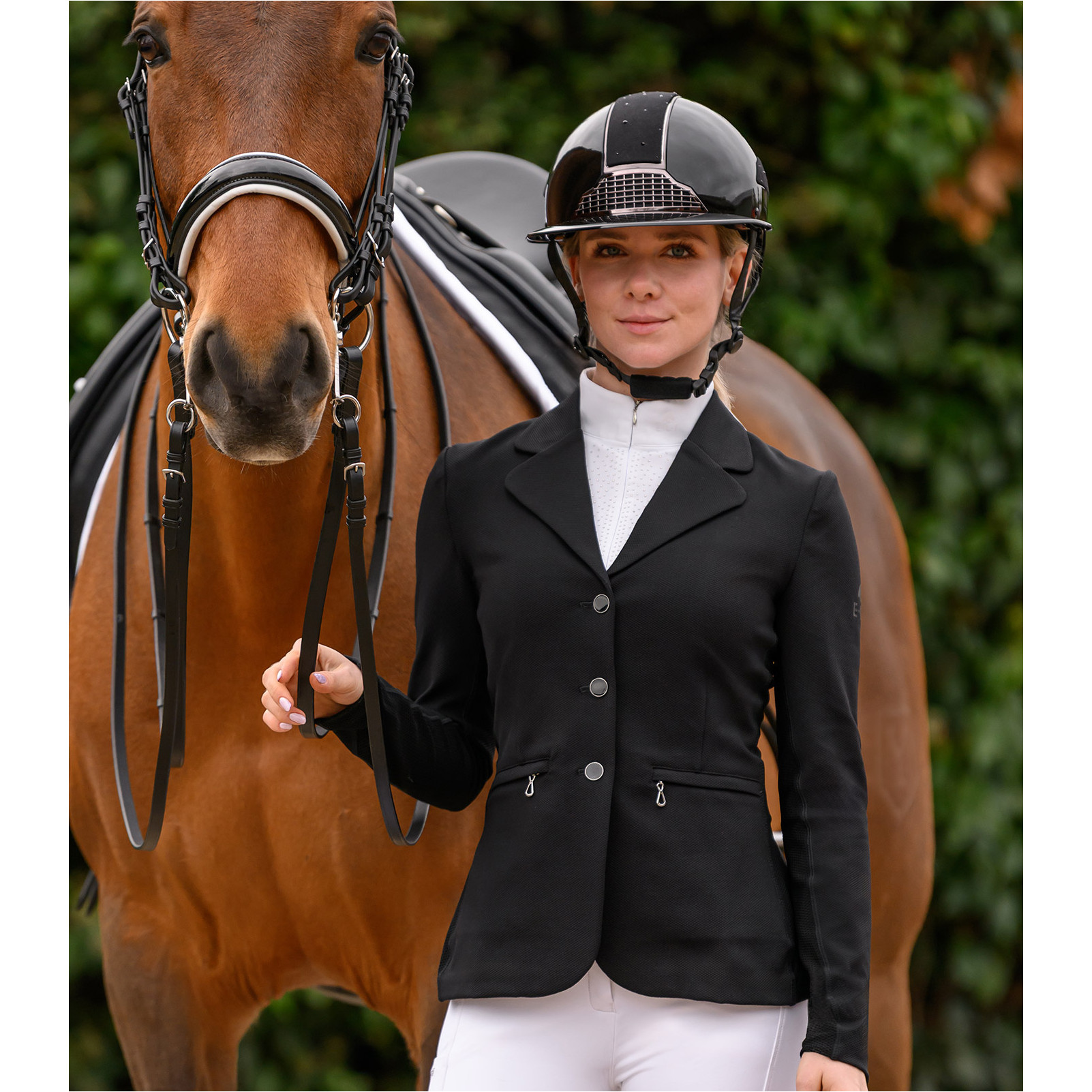 Damen Turnierjacket LIGHT MESH schwarz